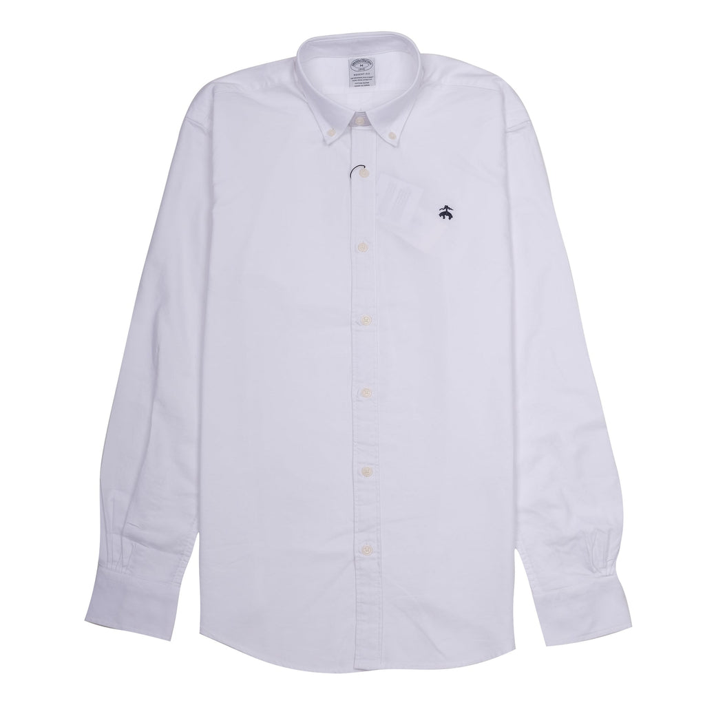 BROOKS BROTHERS Celestial Ivory Tailored Fit Long Sleeve Dress Shirt