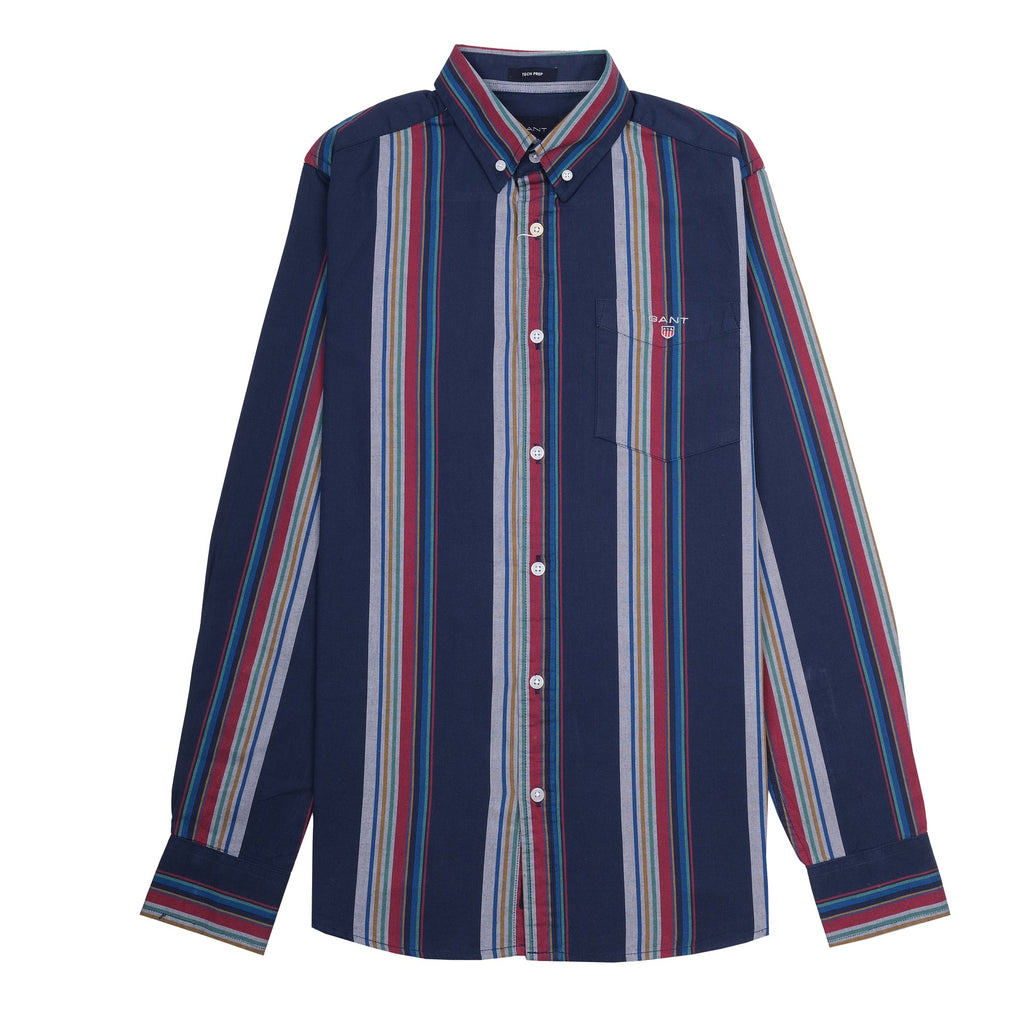 GANT Ocean Depths Multi Stripe Classic Fit Long Sleeve Button-Up Shirt