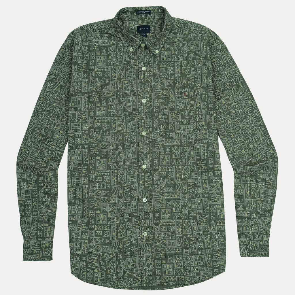 GANT Mystic Fern Tailored Fit Long Sleeve Button-Up Shirt