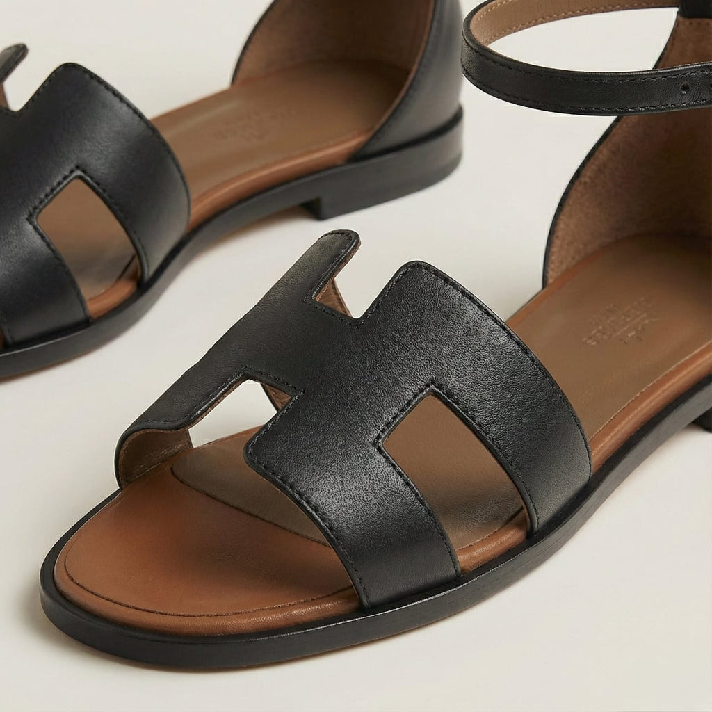 Hermès Classic Leather Flat Sandals