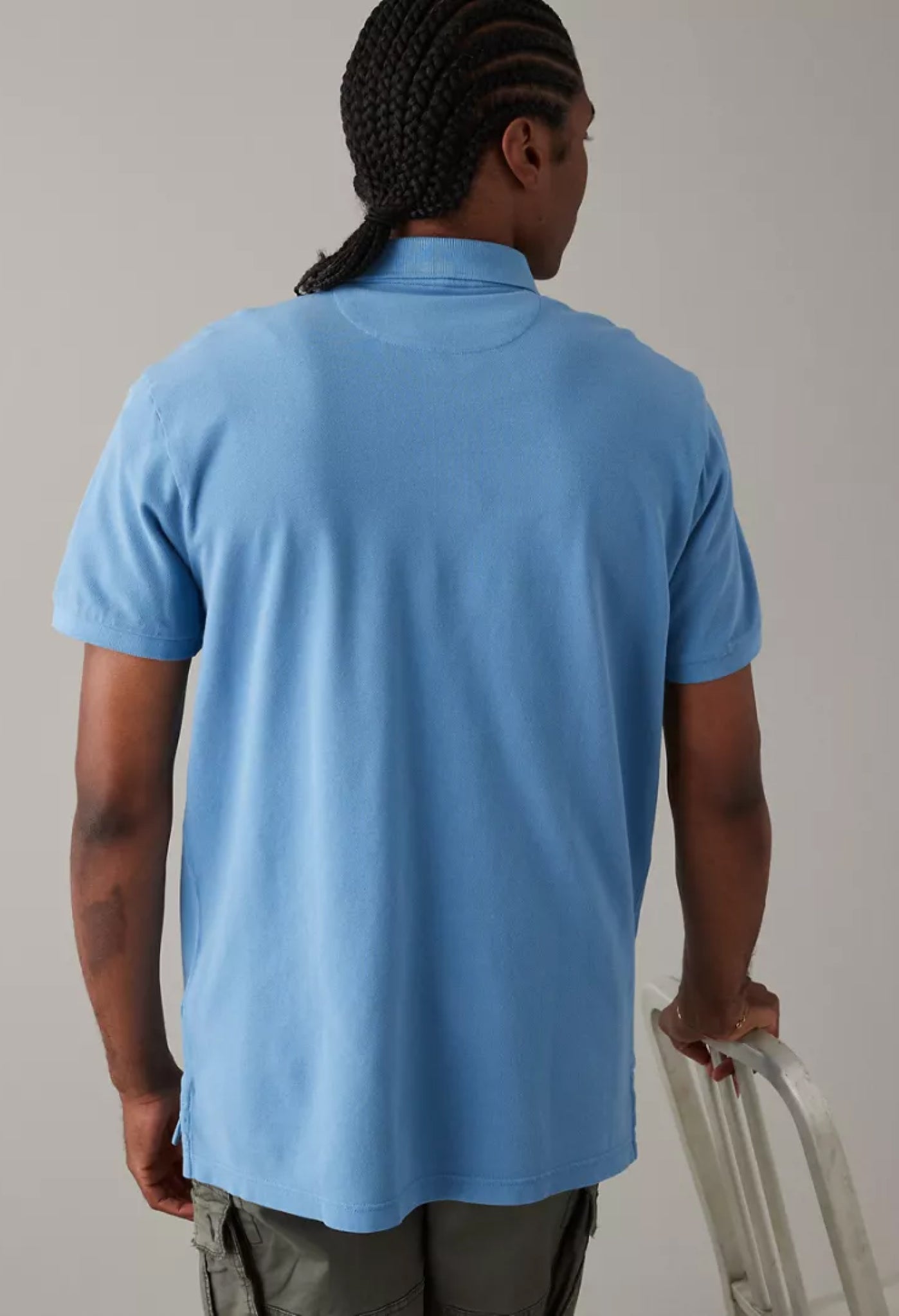 AMERICAN EAGLE Charming Azure Polo Shirt