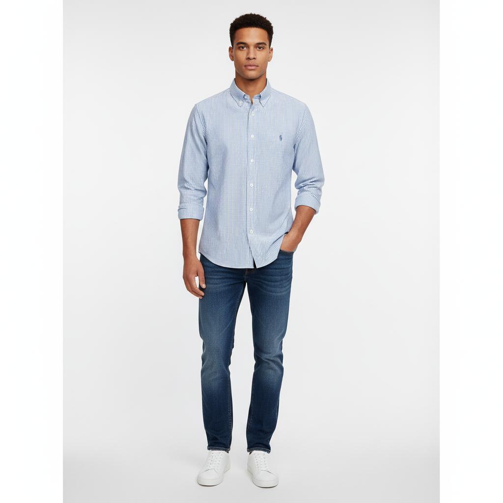 POLO RALPH LAUREN Classic Fit Striped Button-Down Shirt - front view