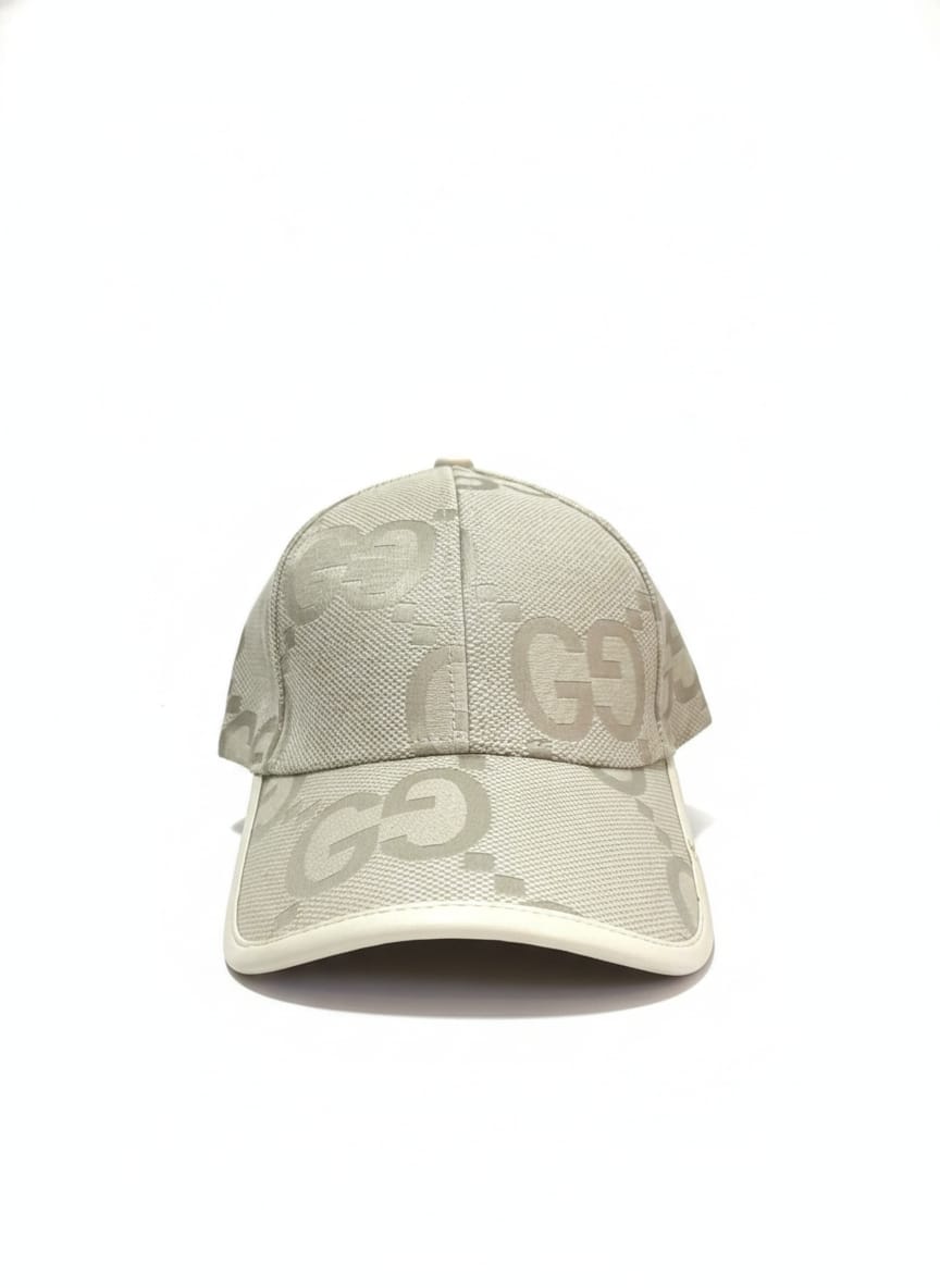 GG Whisper Sand Luxe Monogram Textured Baseball Cap