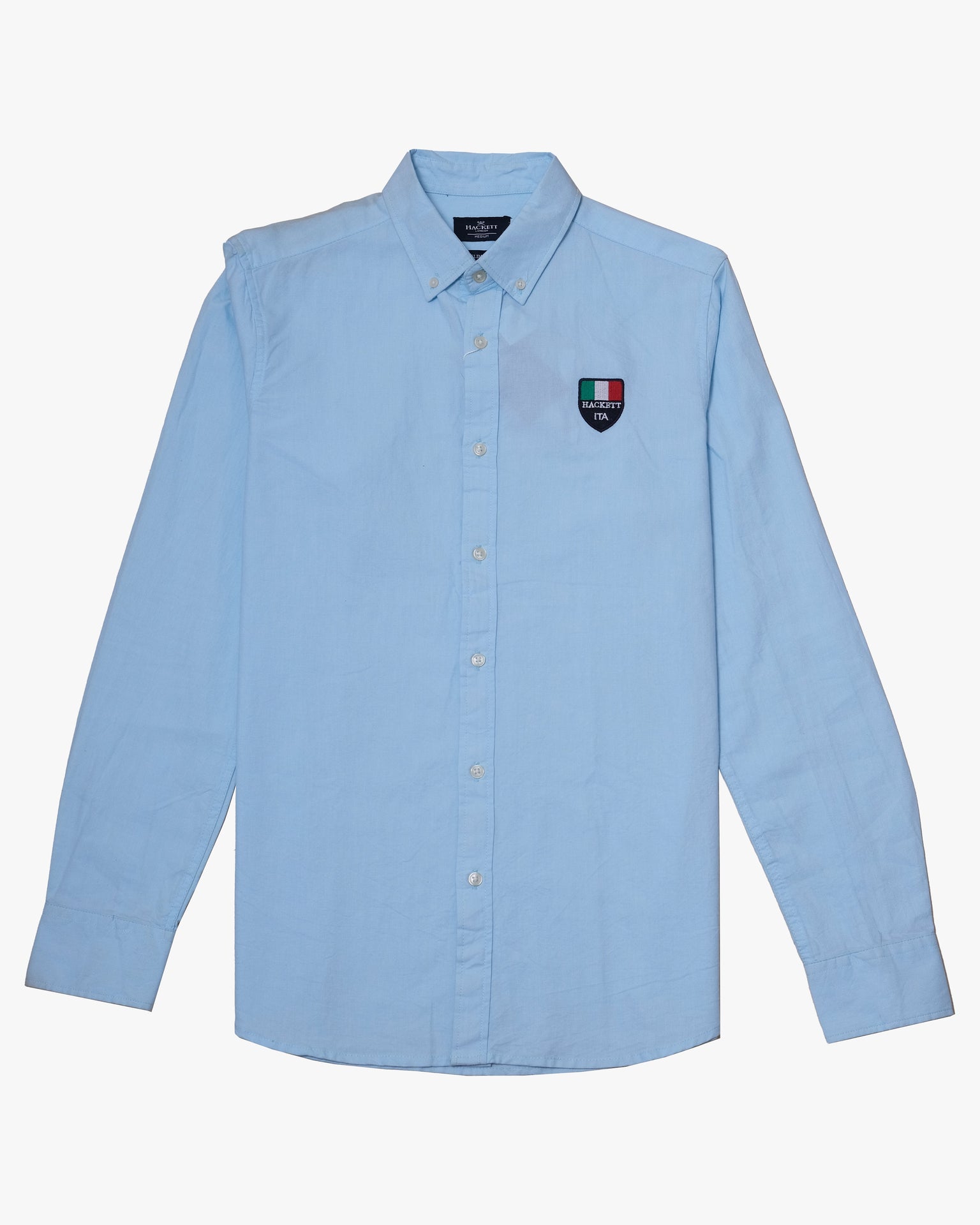 HACKETT ITA Serene Sky Slim Fit Oxford Button-Down Shirt