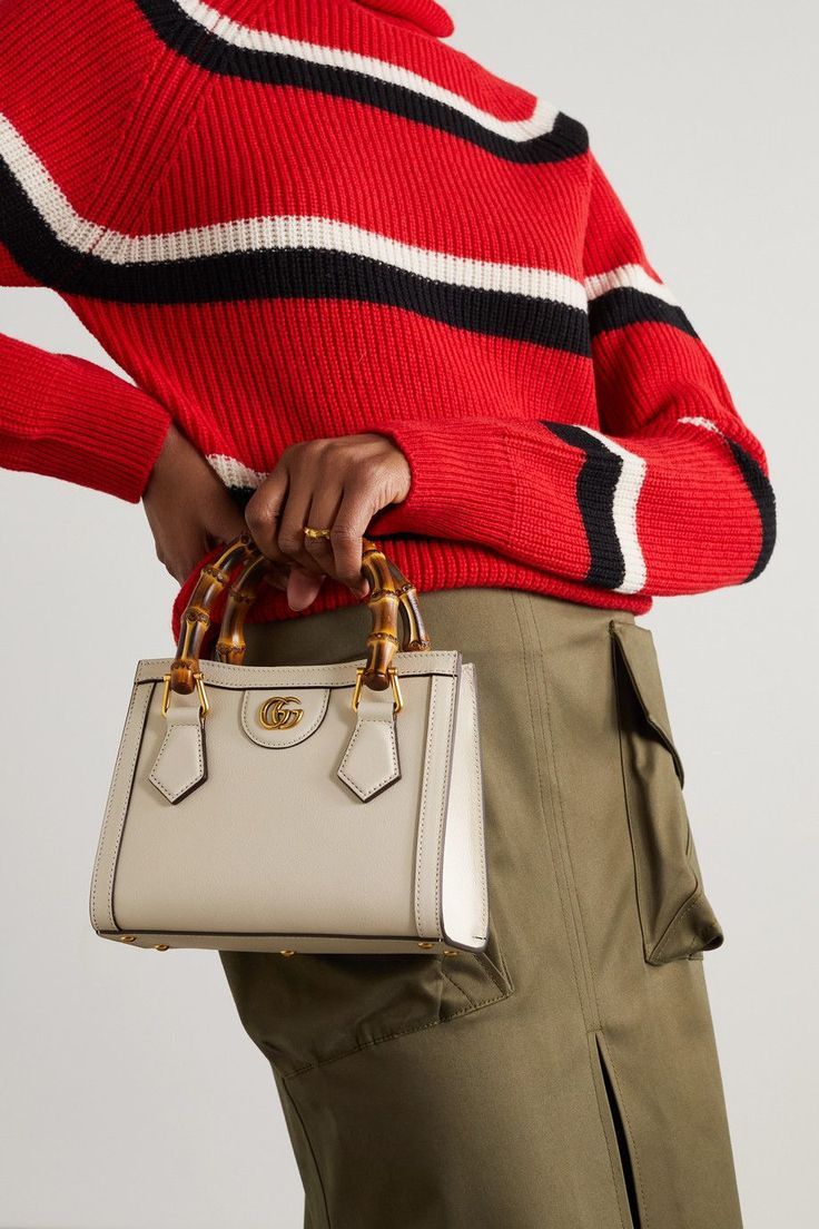 GUCCI Blush Blossom Luxe Mini Bamboo Top Handle Bag