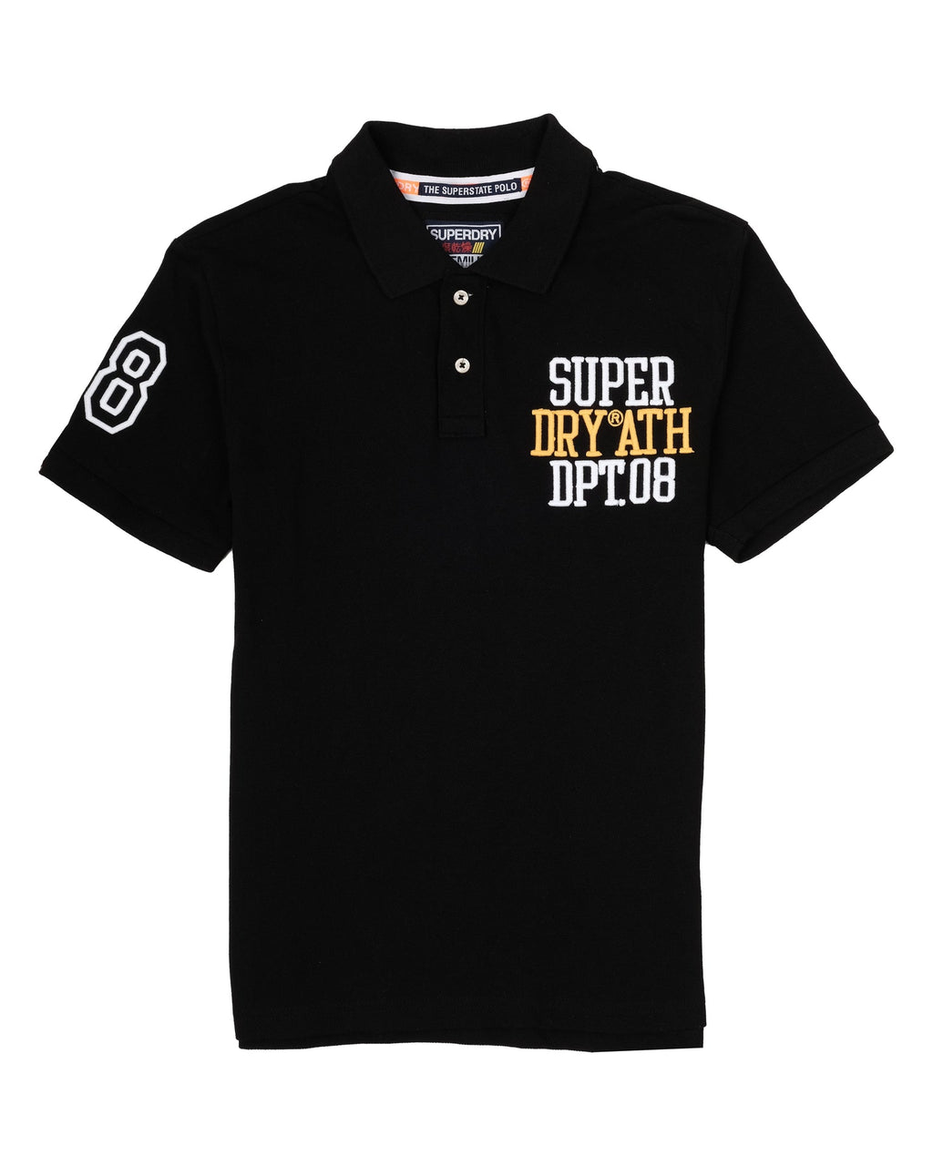 SUPERDRY Onyx Noir Slim Fit Patch Polo Shirt