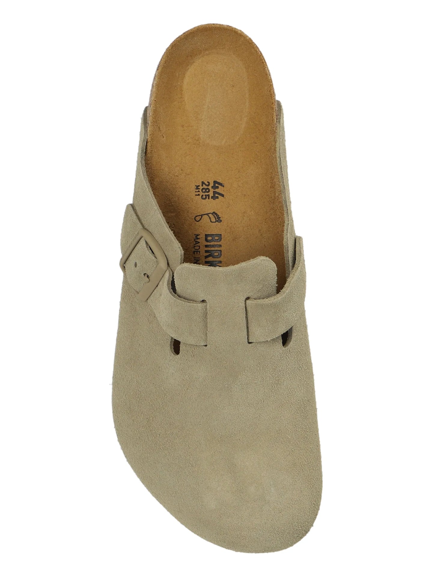BIRKENSTOCK Sagewood Suede Clog with Buckle in Fern Green