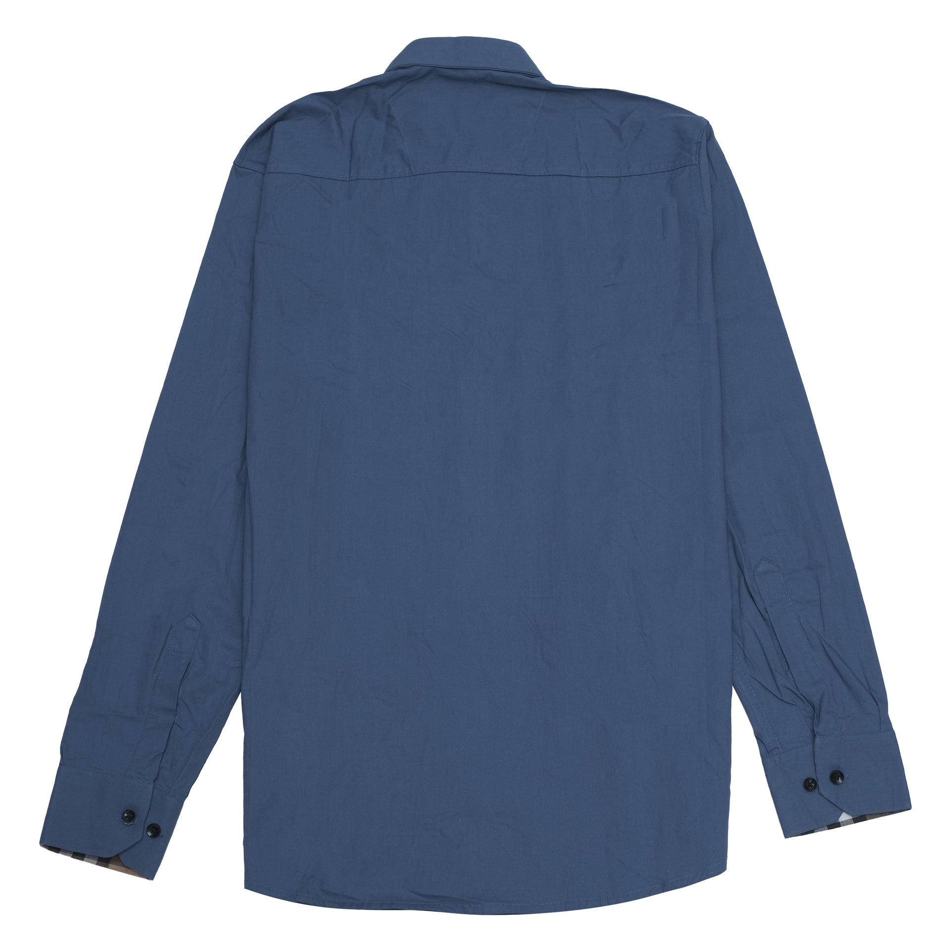 BURBERRY Twilight Navy Classic Fit Long Sleeve Button-Up Shirt