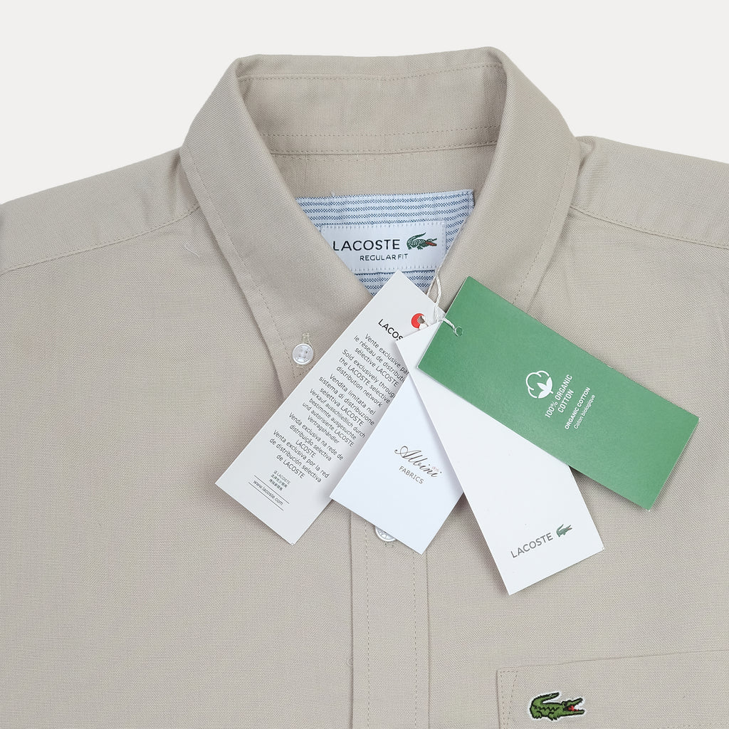 Lacoste Elegant Ecru Button-Up Shirt