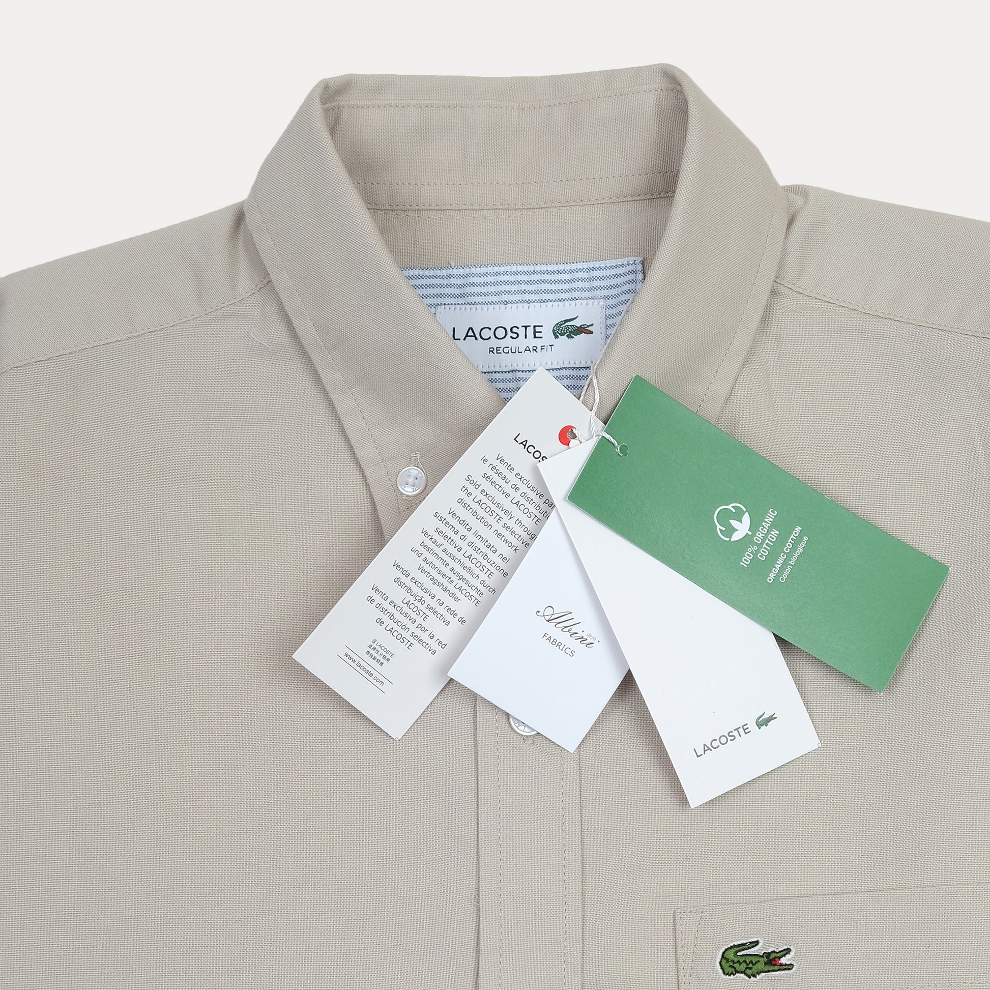 Lacoste Elegant Ecru Button-Up Shirt