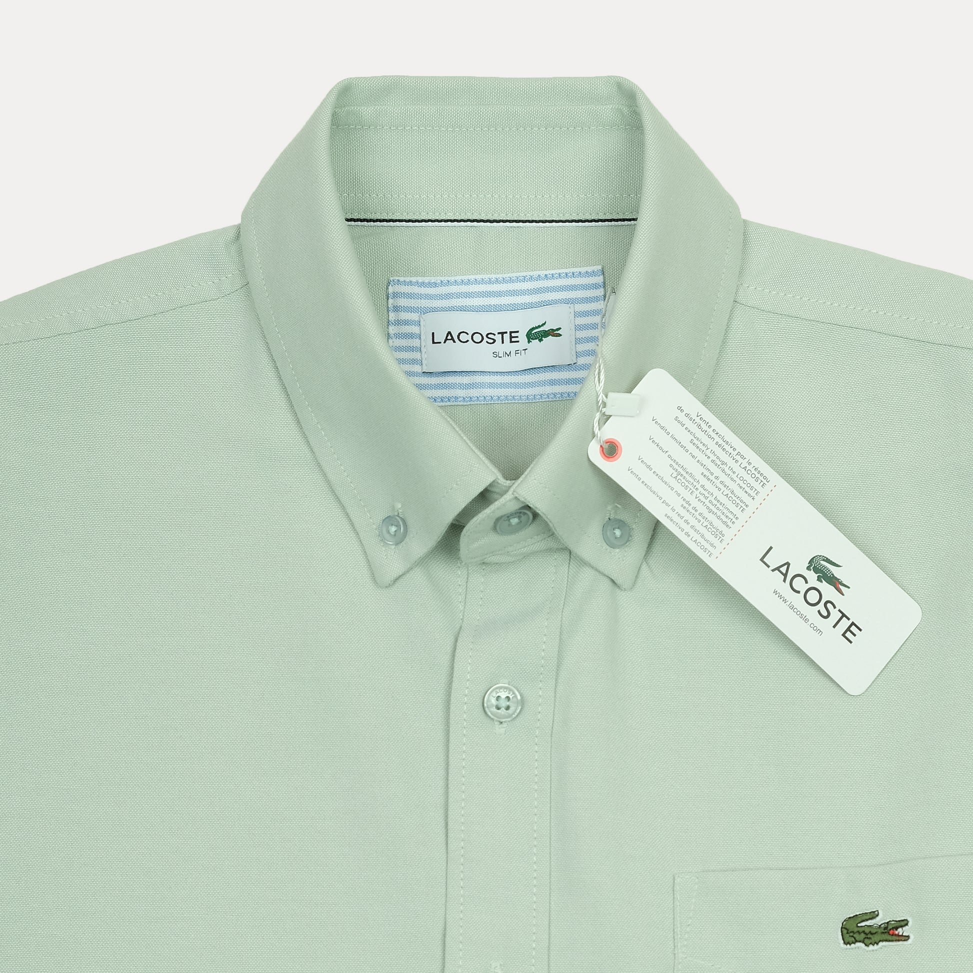 Lacoste Slim Fit Serene Sage Button-Up Shirt