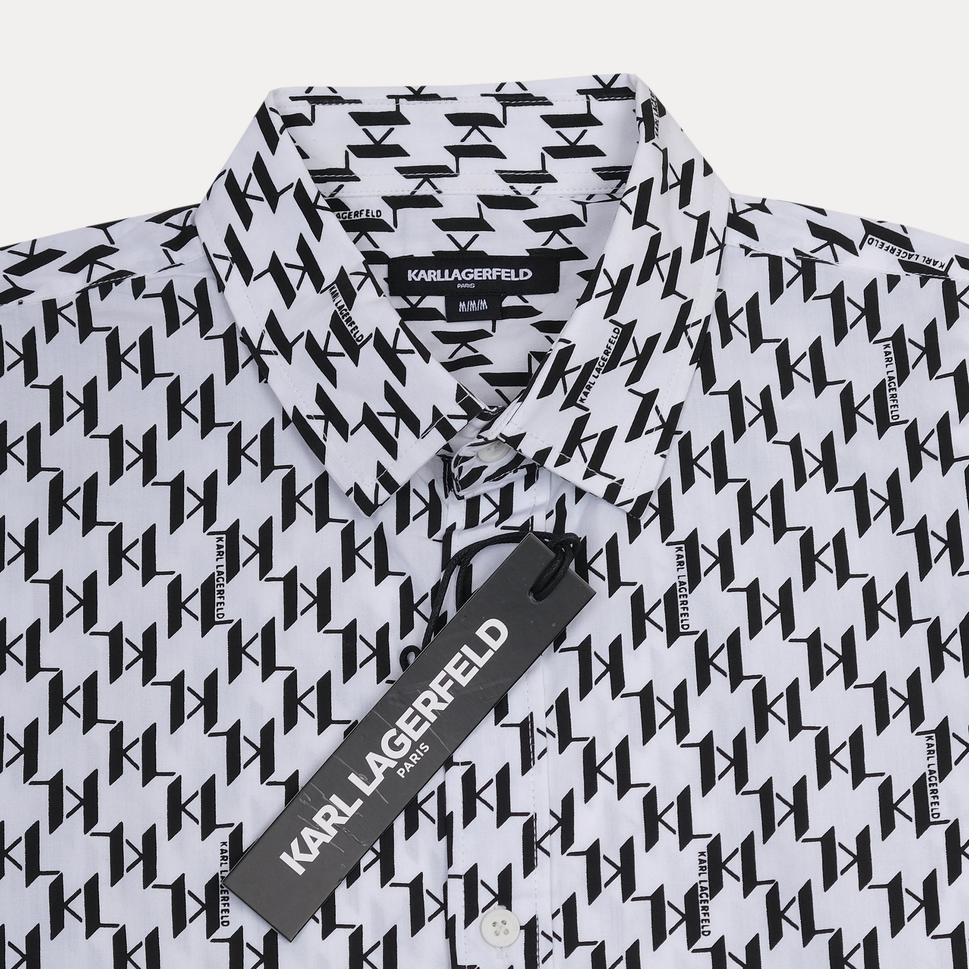 Karl Lagerfeld Chic Monochrome Patterned Shirt