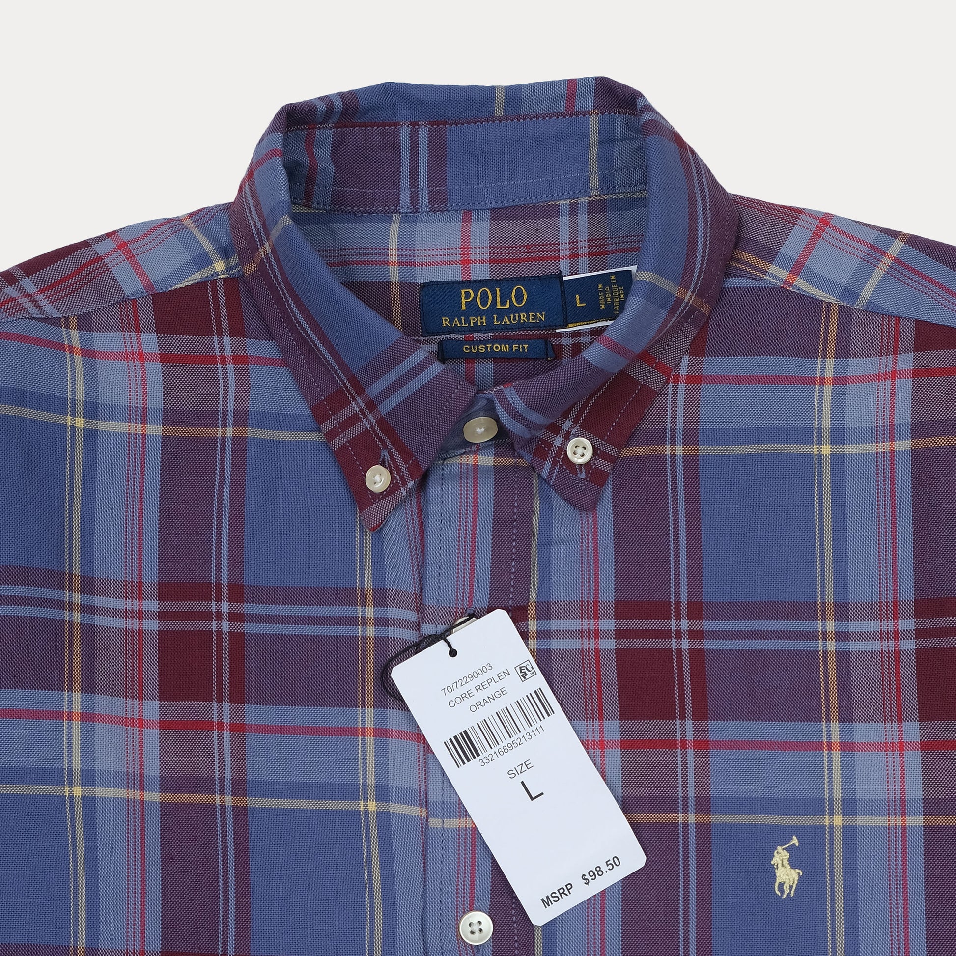 POLO RALPH LAUREN Custom Fit Plaid Button-Down Shirt
