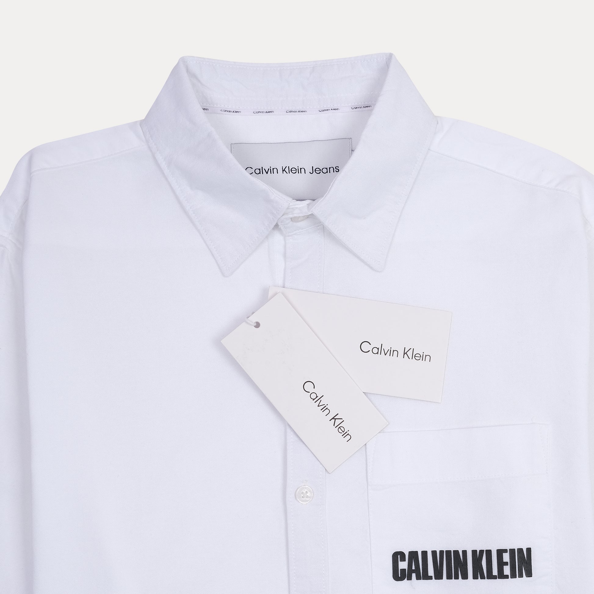 Calvin Klein Effortlessly Chic White Button-Up Shirt