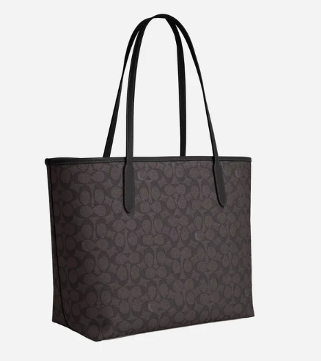 COACH Enchanted Onyx Luxe Signature Canvas Tote Bag