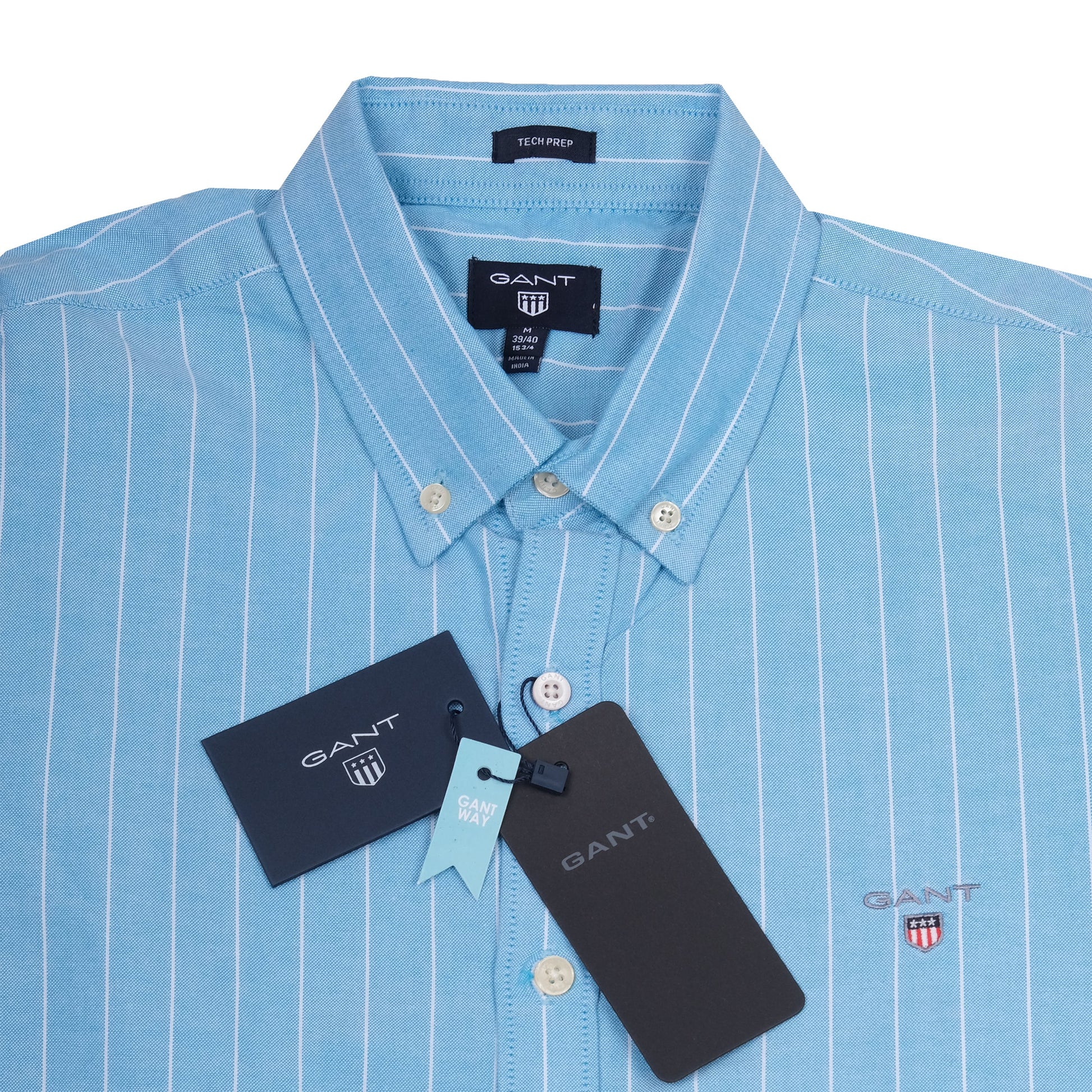 GANT Whimsical Lapis Aurora Tailored Fit Long Sleeve Button-Up Shirt