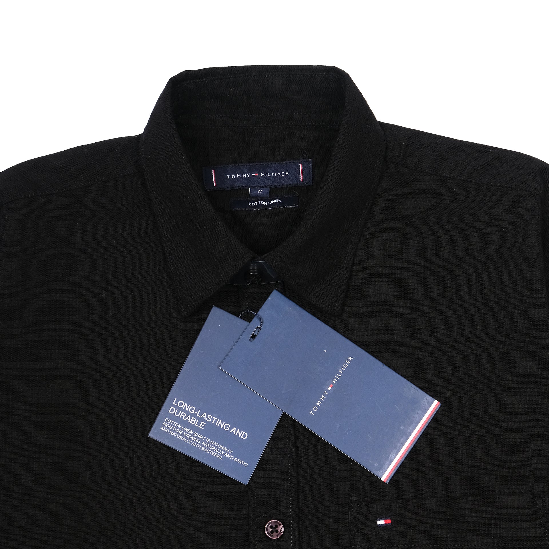 TOMMY HILFIGER Midnight Onyx Tailored Fit Long Sleeve Button-Up Shirt