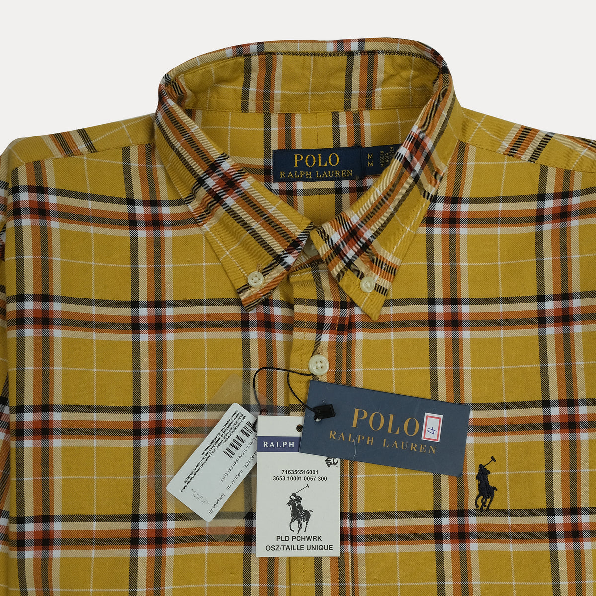 POLO RALPH LAUREN Golden Amber Tailored Fit Long Sleeve Plaid Shirt