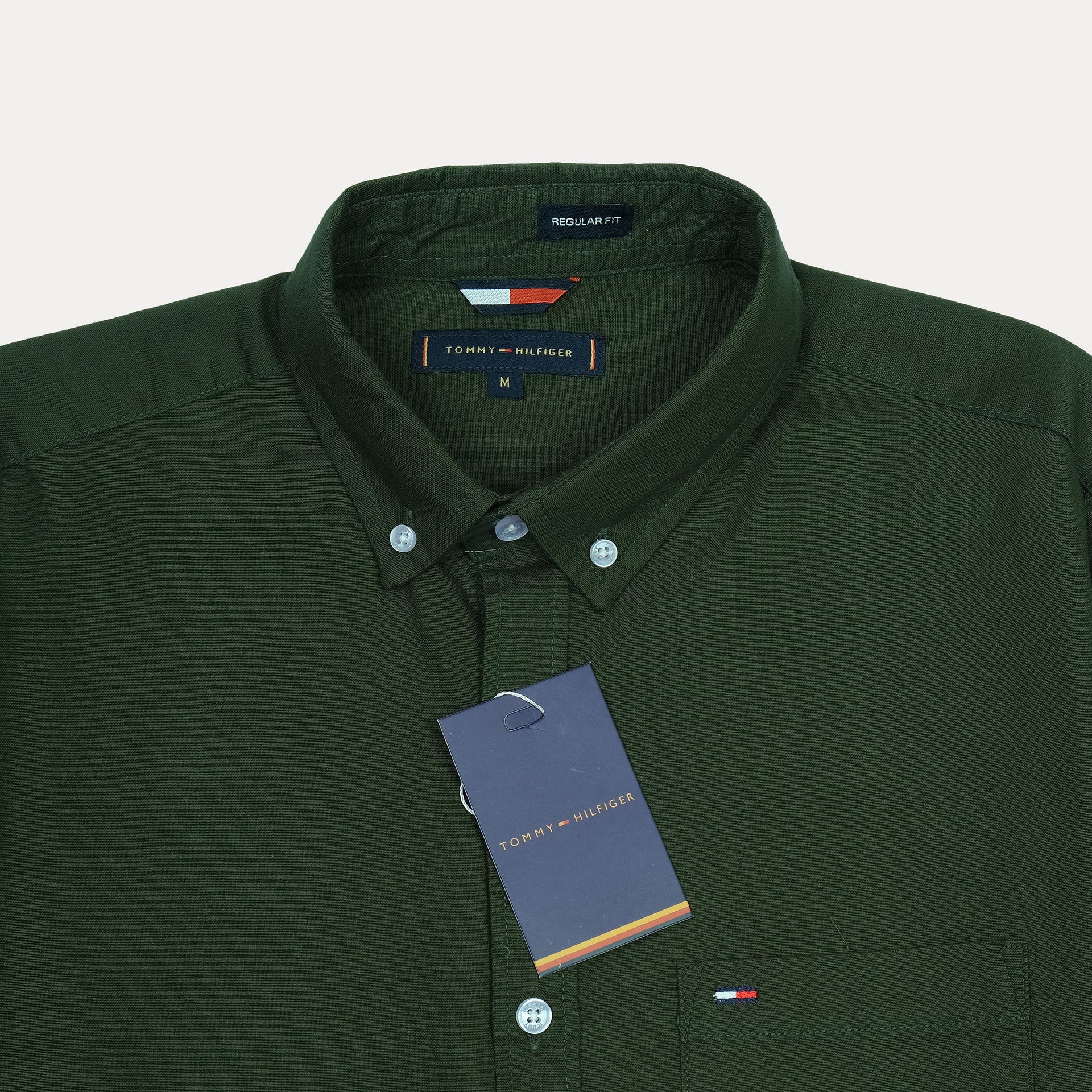 TOMMY HILFIGER Verdant Moss Regular Fit Long Sleeve Button-Down Shirt