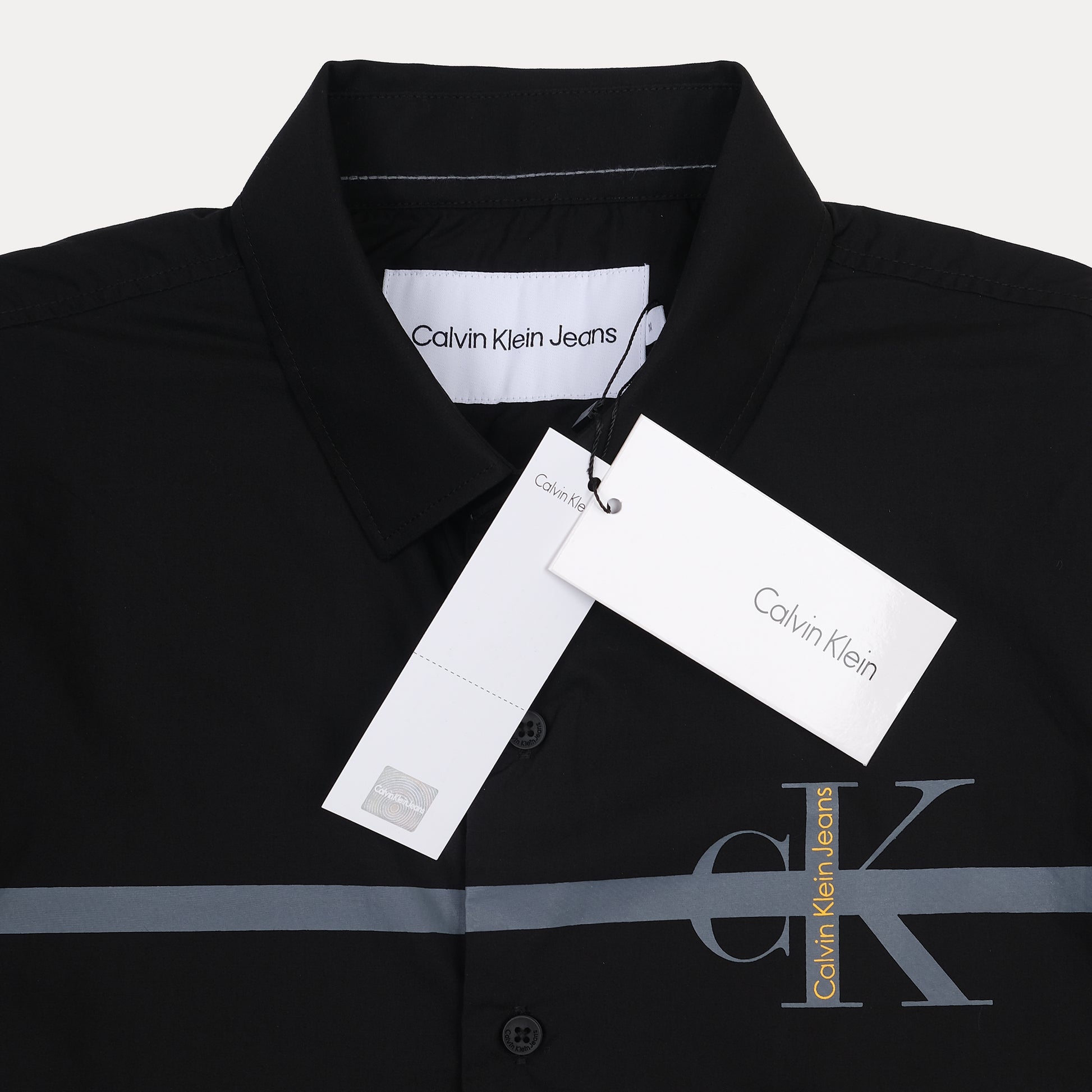 CALVIN KLEIN Untamed Onyx Whisper Long Sleeve Button-Up Shirt