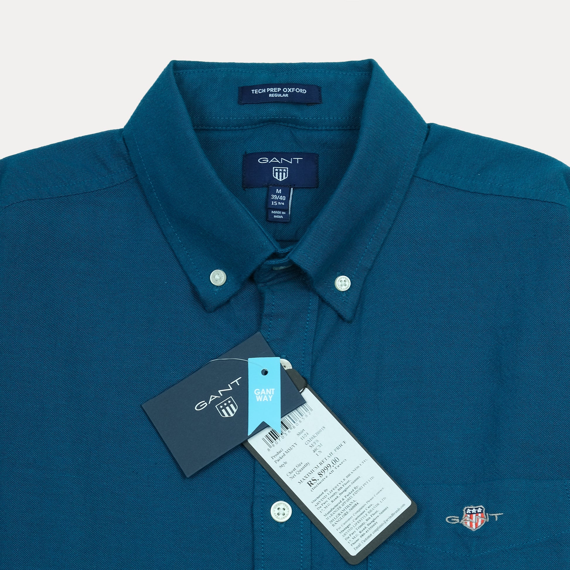 GANT Tech Prep Oxford Shirt in Oceanic Teal - Effortlessly Stylish and Versatile