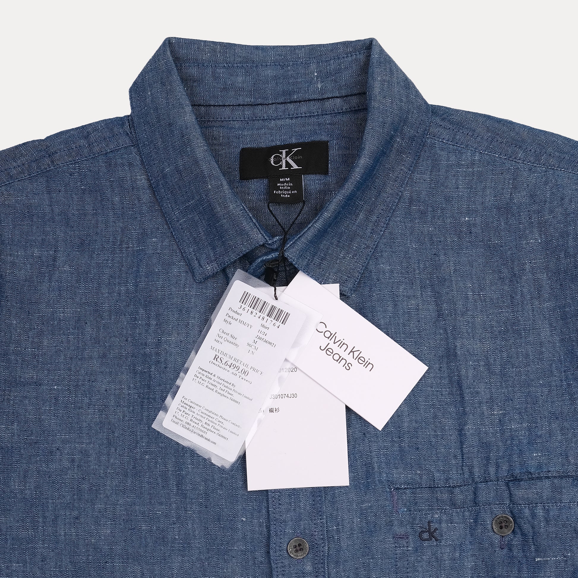 Calvin Klein Effortlessly Chic Chambray Button-Up Shirt