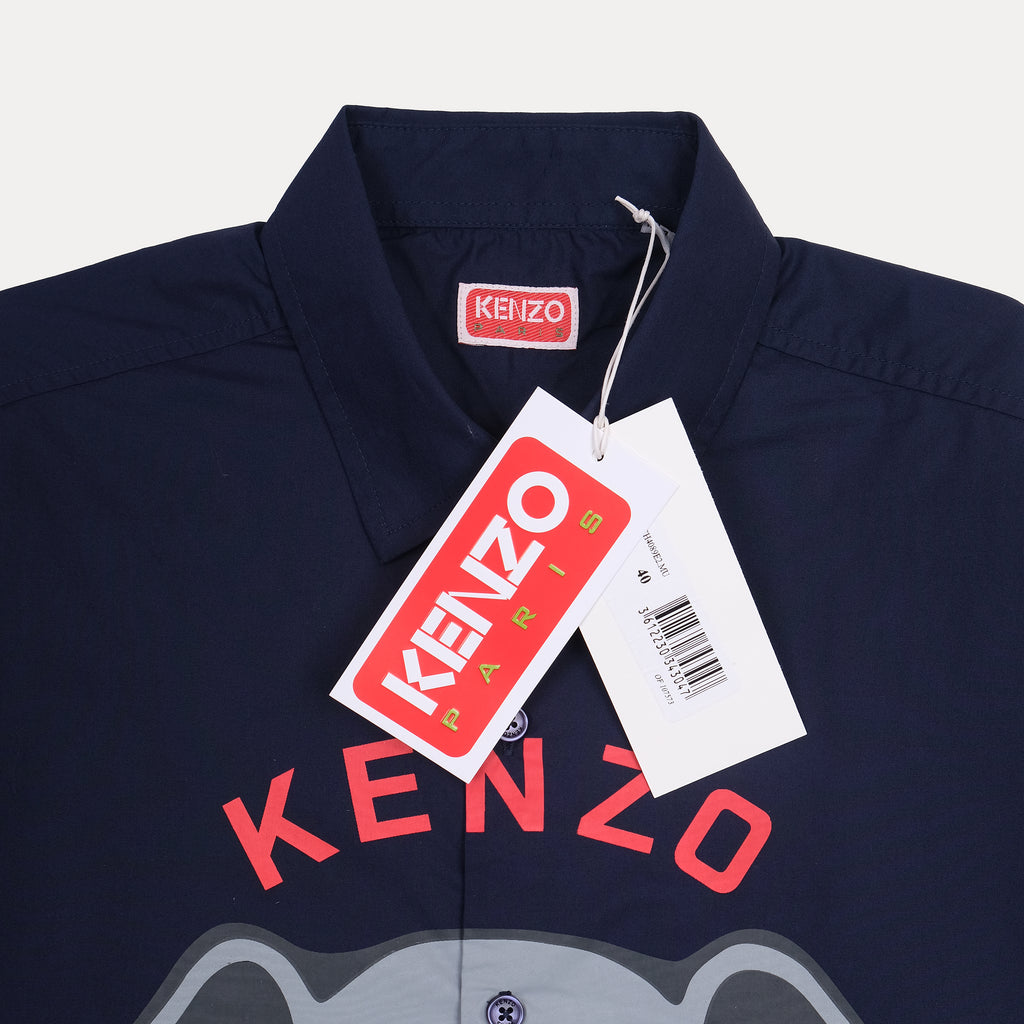 KENZO Paris Elephant Graphic Button-Up Shirt