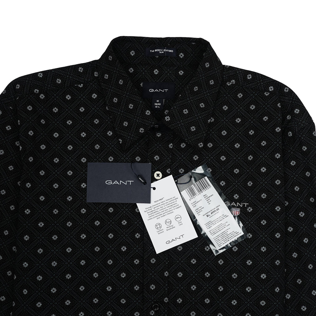 GANT Astral Cobalt Echo Classic Fit Long Sleeve Shirt