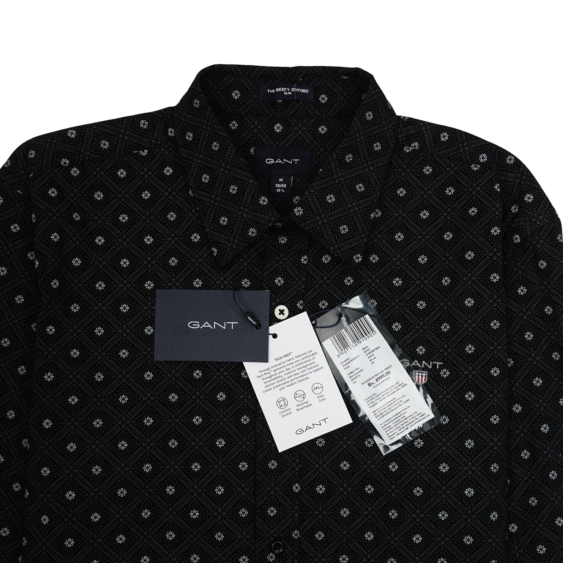 GANT Astral Cobalt Echo Classic Fit Long Sleeve Shirt