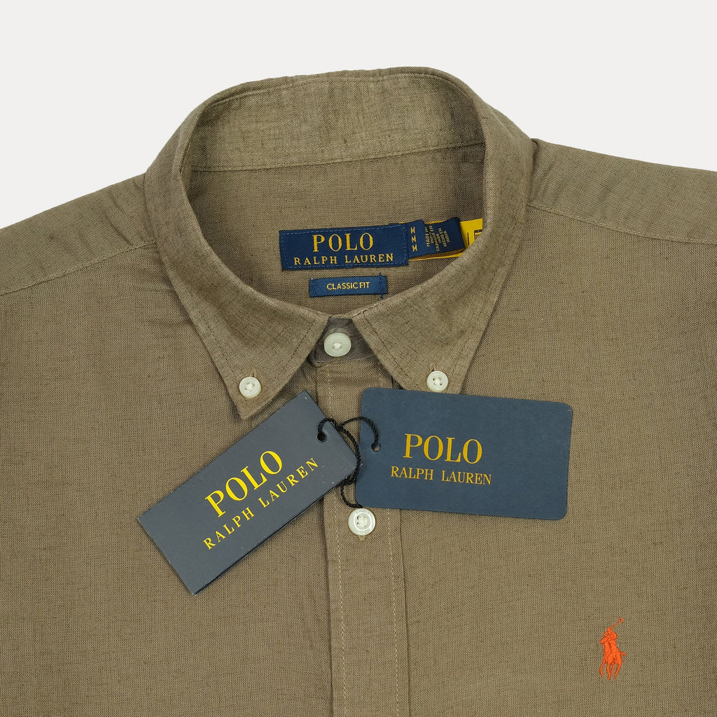 POLO RALPH LAUREN Mystic Fern Classic Fit Long Sleeve Linen Button-Down Shirt