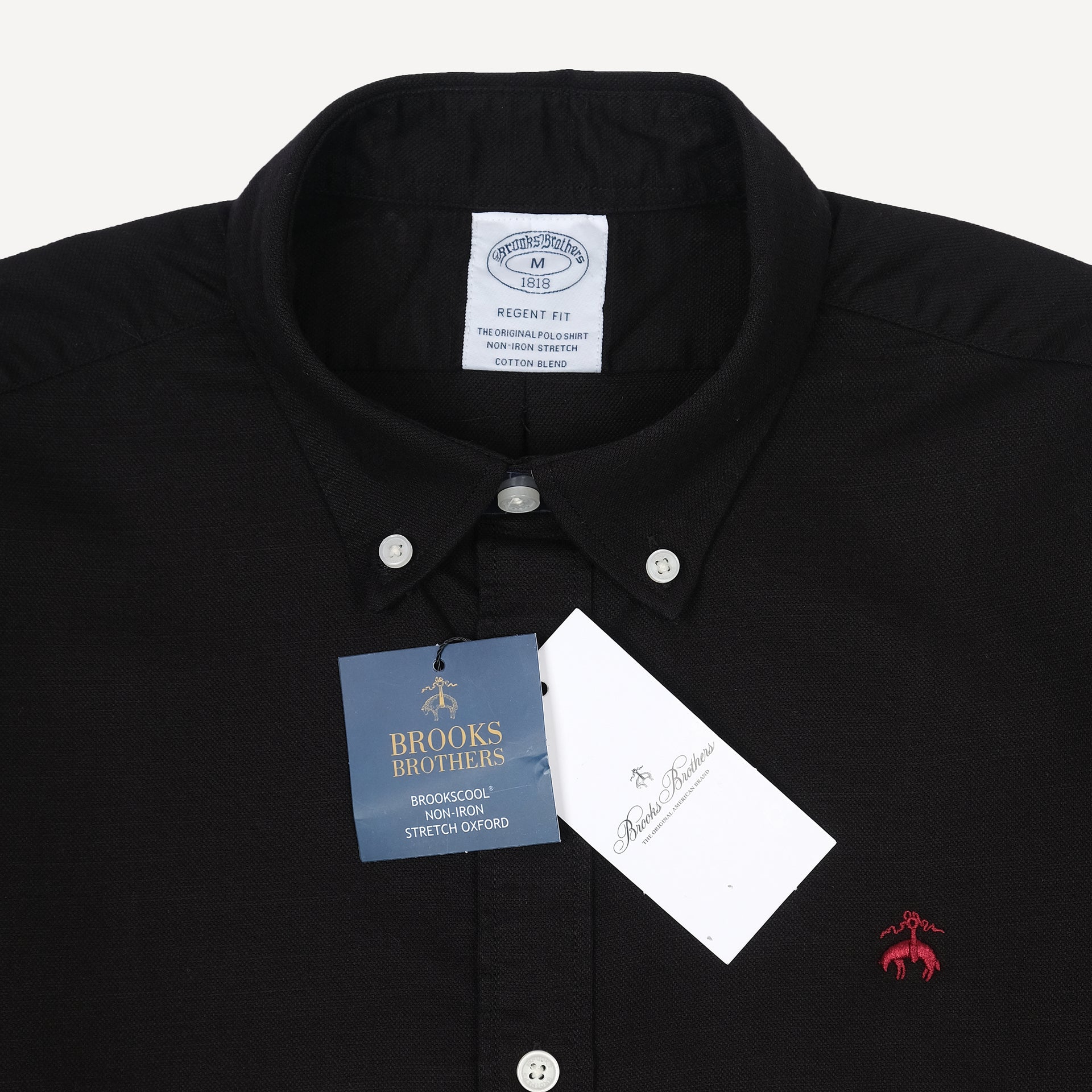 BROOKS BROTHERS Obsidian Whisper Regent Fit Long Sleeve Stretch Oxford Shirt