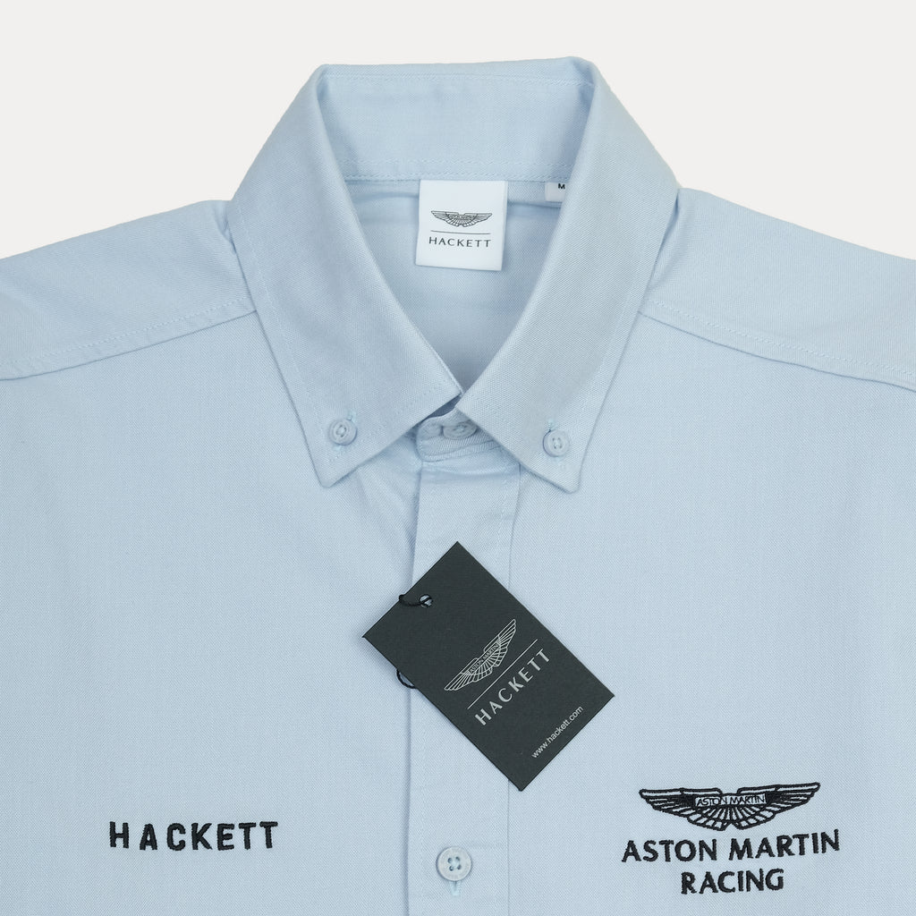 HACKETT Elegant Sky Blue Aston Martin Racing Shirt