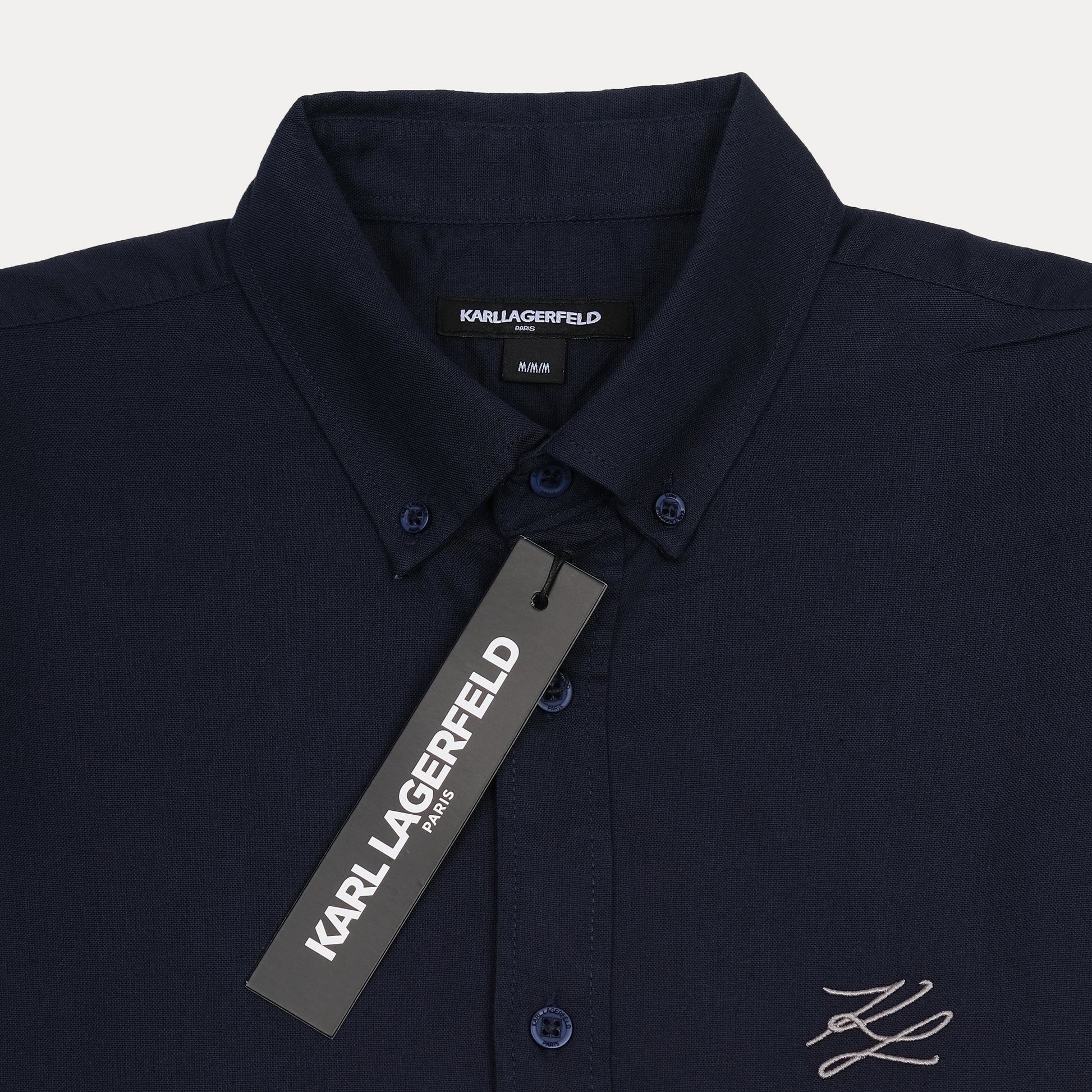 KARL LAGERFELD Elegant Midnight Blue Button-Up Shirt