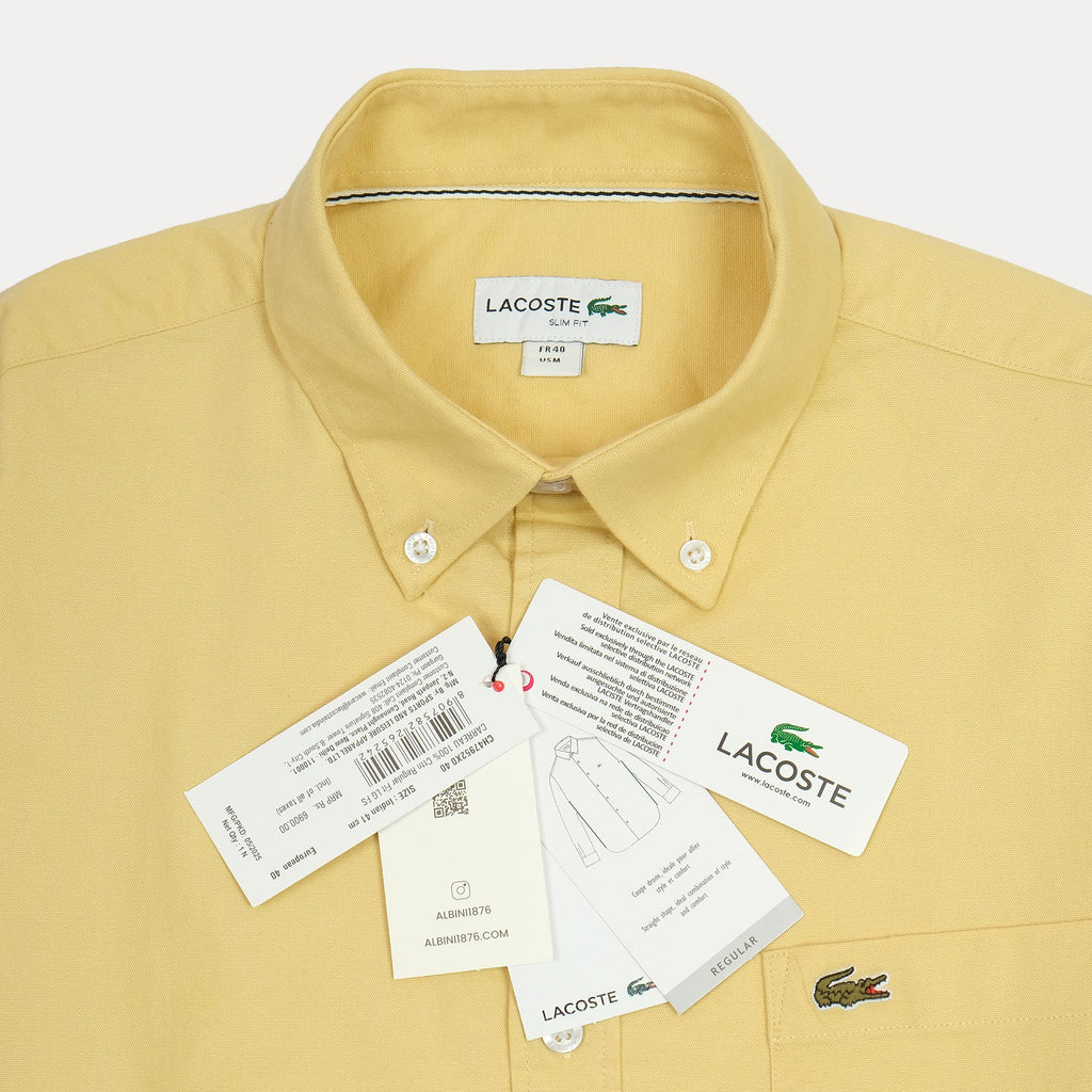 LACOSTE Sunbeam Amber Classic Fit Long Sleeve Button-Down Shirt