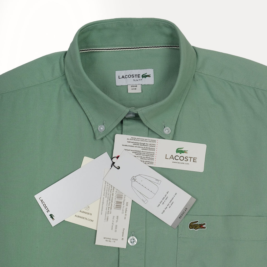 LACOSTE Serene Lagoon Classic Fit Long Sleeve Button-Down Shirt