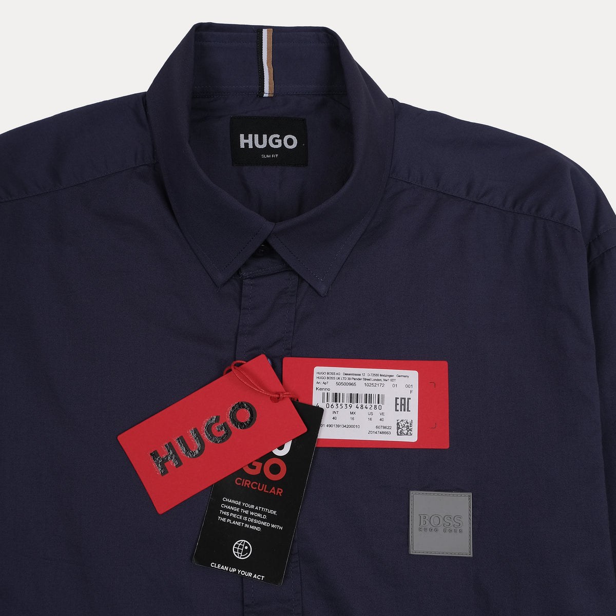 HUGO Twilight Sapphire Classic Fit Long Sleeve Button-Up Shirt