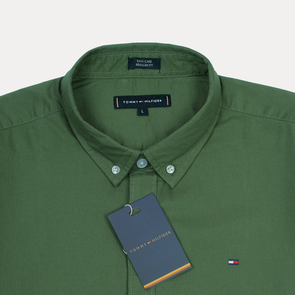 TOMMY HILFIGER Twilight Sage Classic Fit Long Sleeve Button-Down Shirt