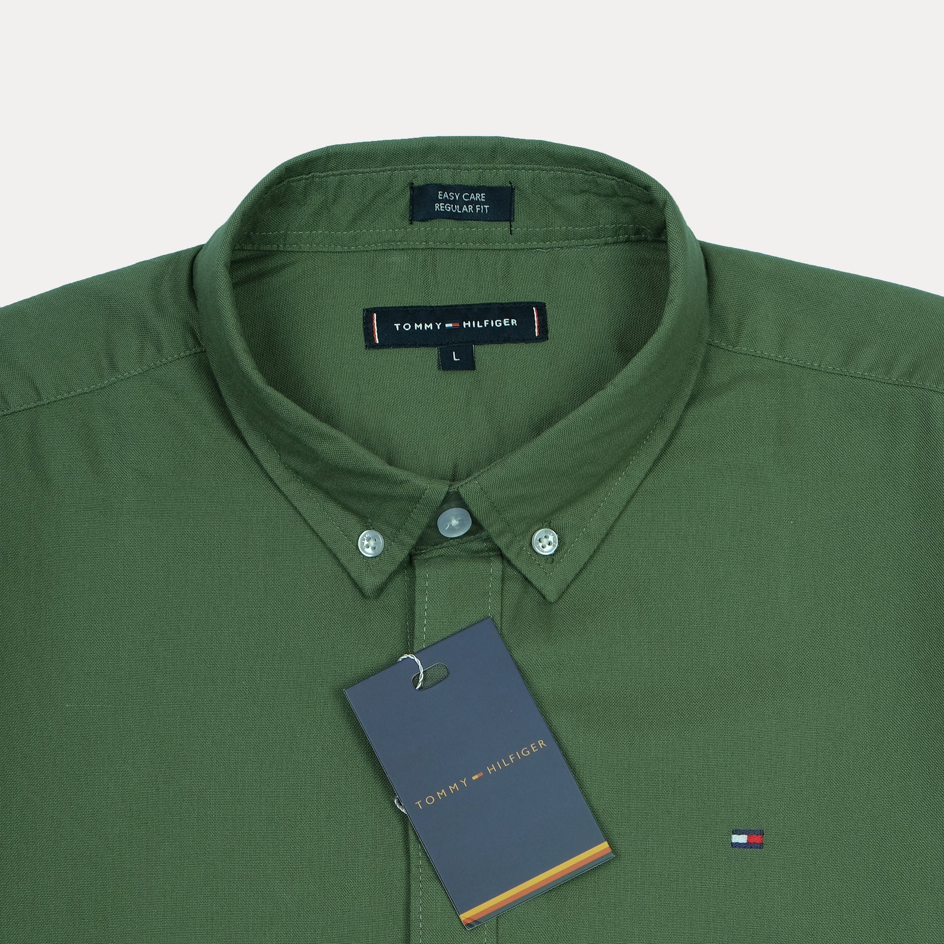 TOMMY HILFIGER Twilight Sage Classic Fit Long Sleeve Button-Down Shirt