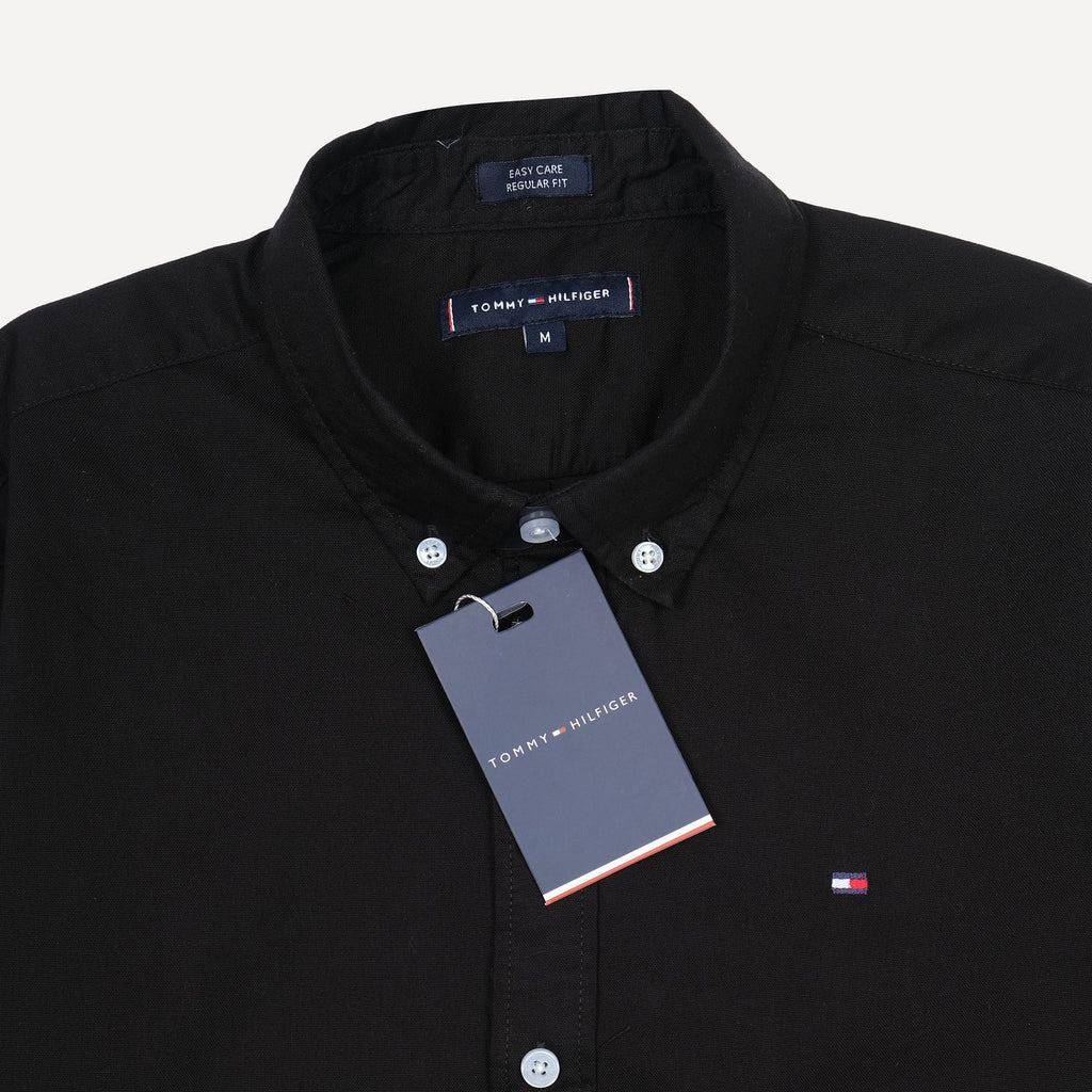 TOMMY HILFIGER Enigmatic Onyx Tailored Fit Long Sleeve Button-Down Shirt