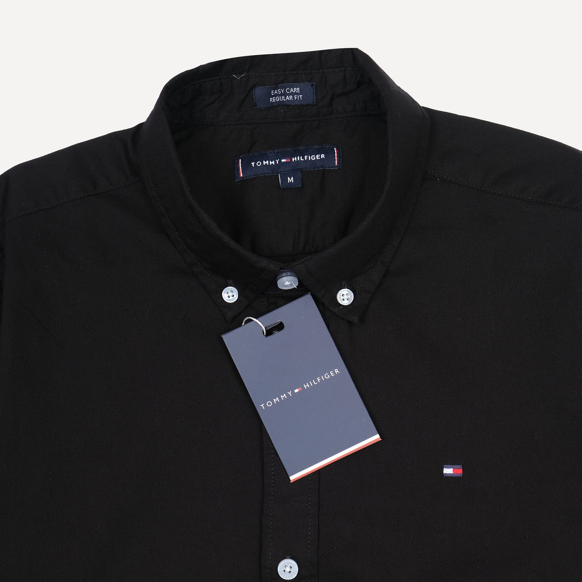 TOMMY HILFIGER Enigmatic Onyx Tailored Fit Long Sleeve Button-Down Shirt