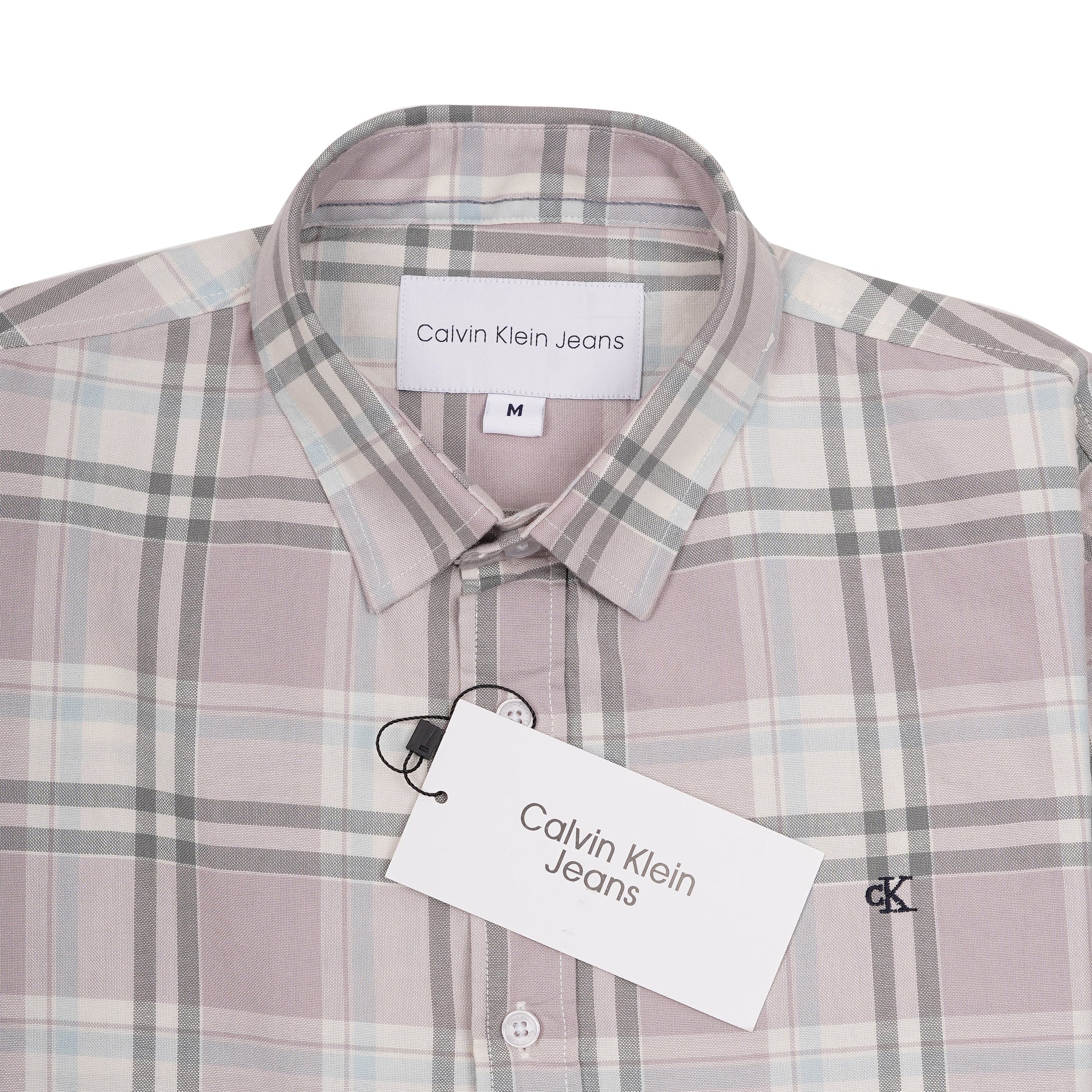CALVIN KLEIN JEANS Prismatic Sage Tailored Fit Long Sleeve Plaid Shirt