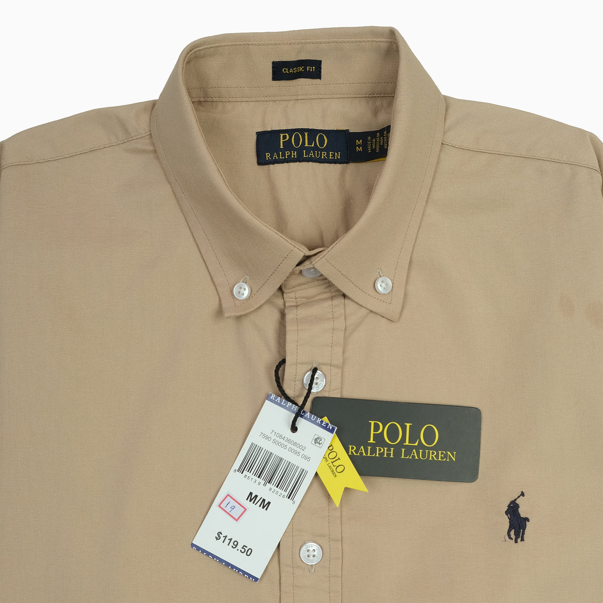 POLO RALPH LAUREN Classic Fit Button-Down Shirt in Beige