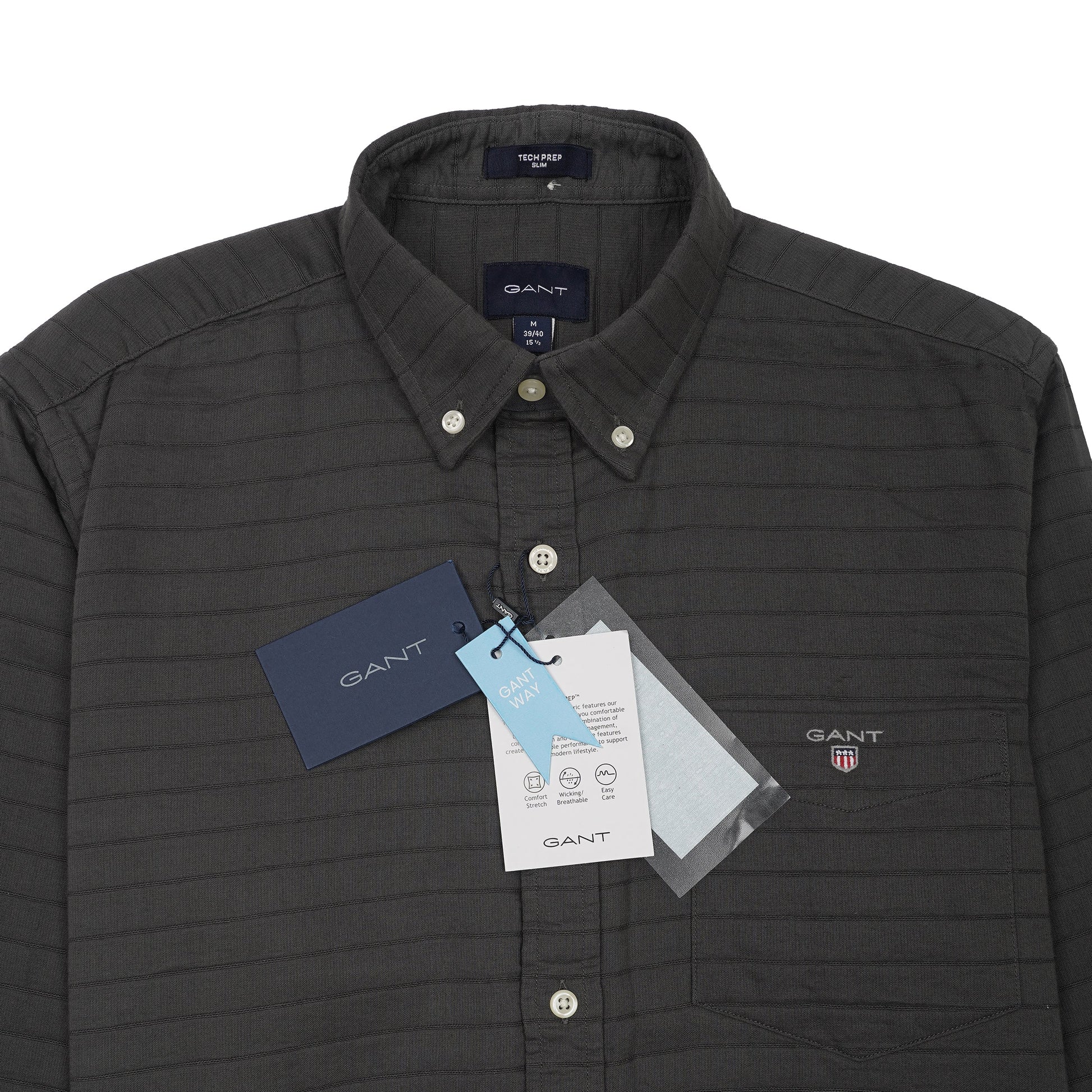 GANT Prismatic Onyx Whisper Tailored Fit Long Sleeve Button-Down Shirt