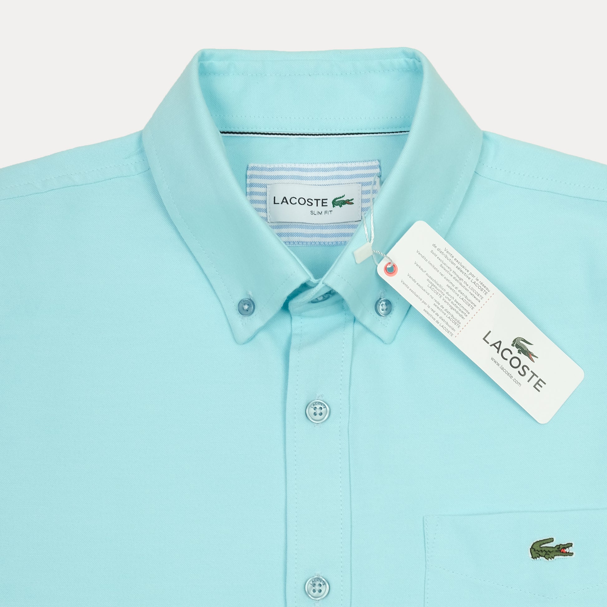 Lacoste Slim Fit Sky Blue Elegance Shirt