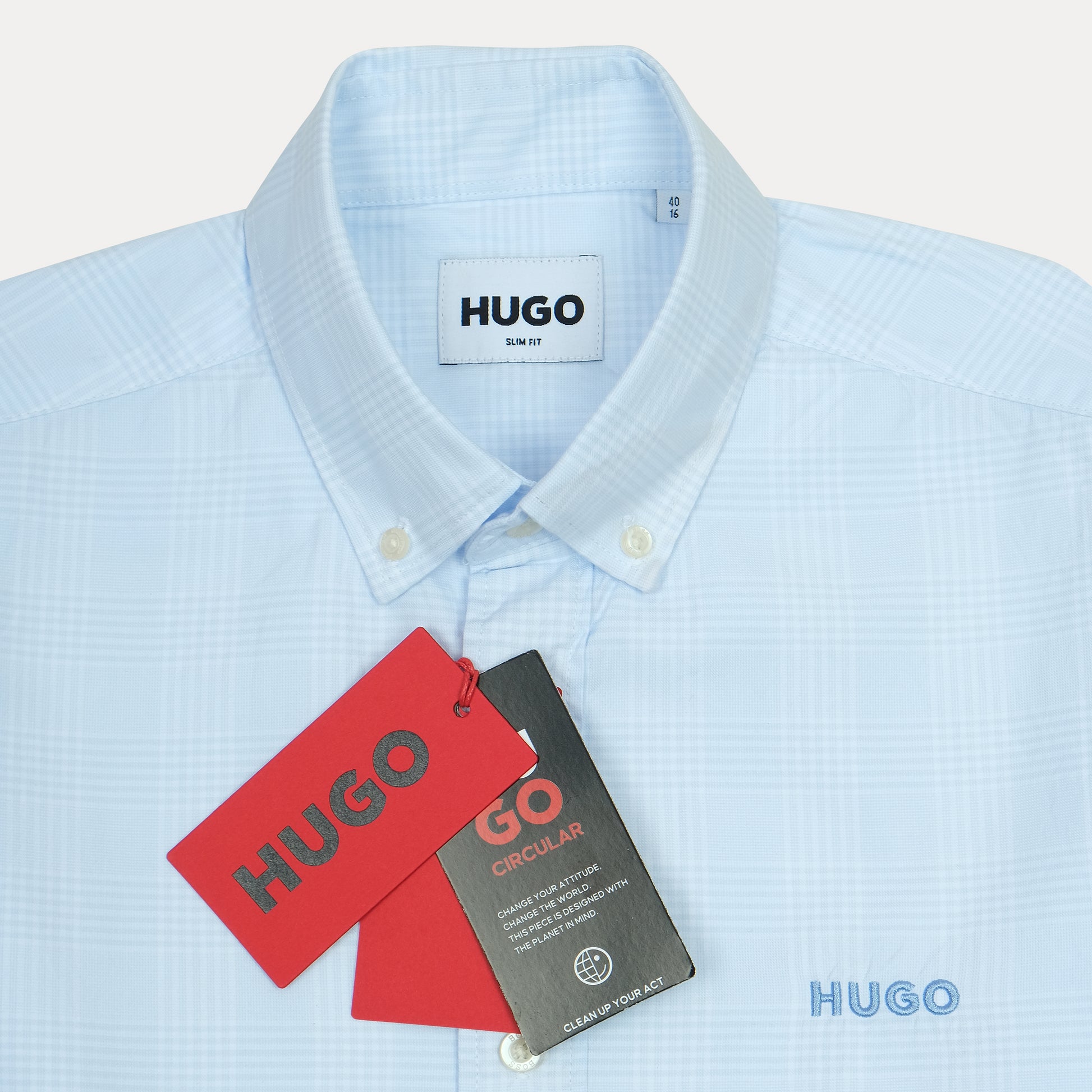 HUGO Slim Fit Gentle Breeze Checkered Shirt