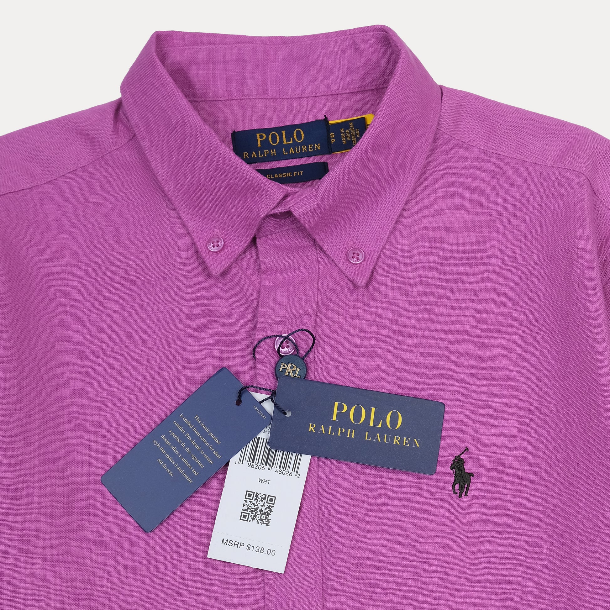 Polo Ralph Lauren Classic Fit Linen Shirt in Radiant Orchid