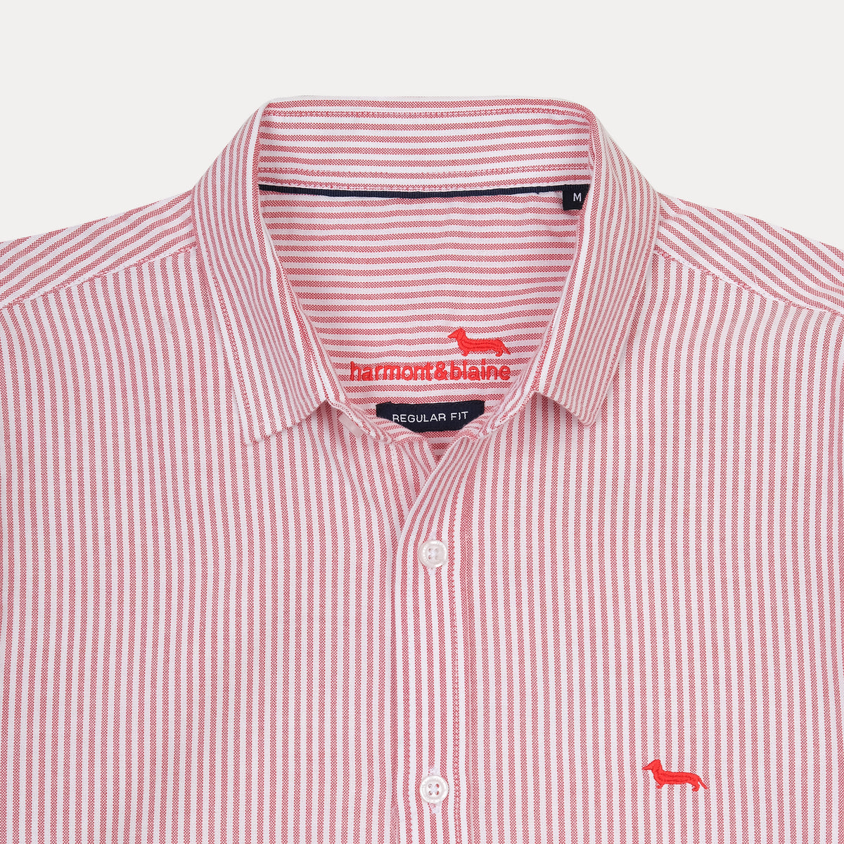 harmont & blaine Striped Delight Shirt - Cherry Blossom Red