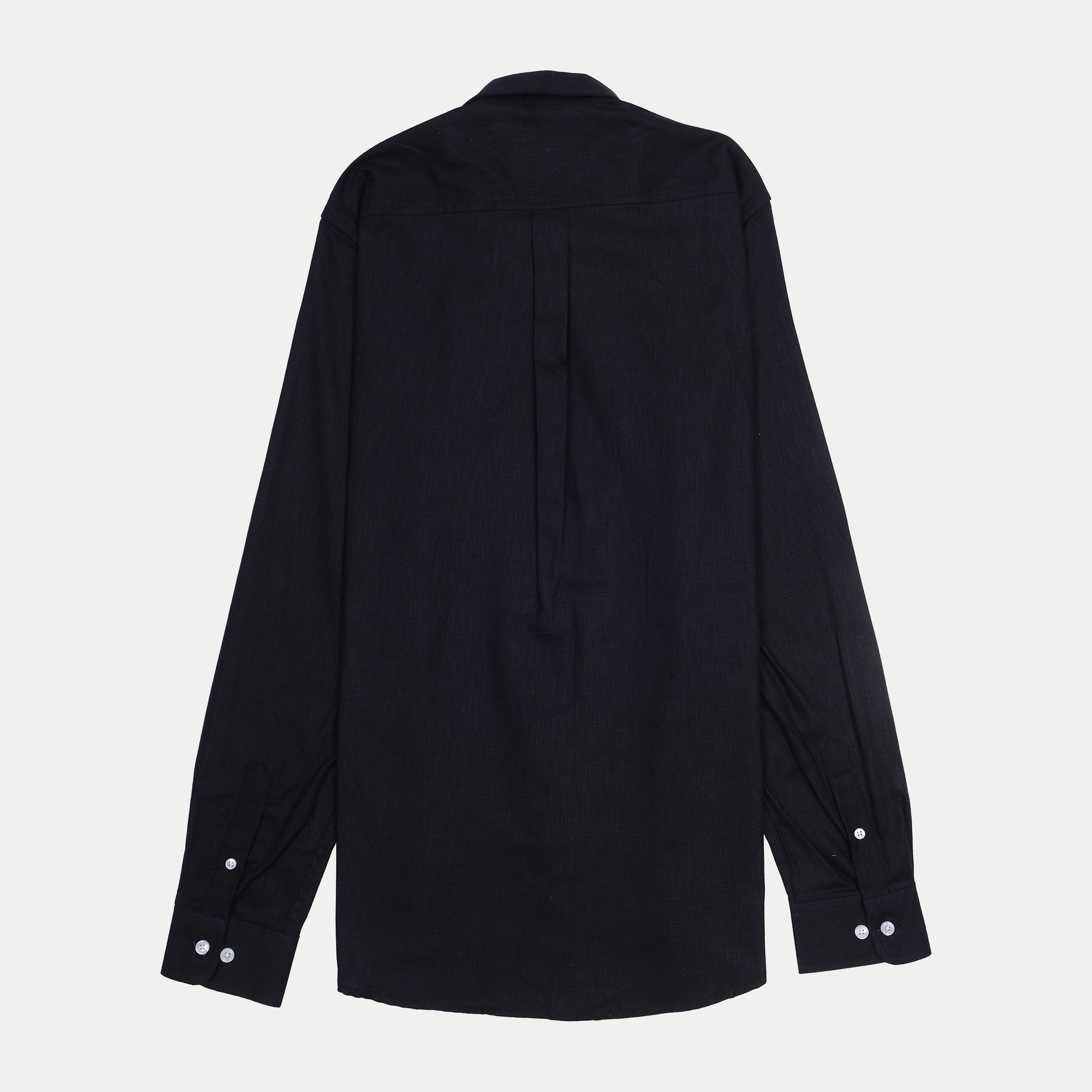 Polo Ralph Lauren Linen Classic Fit Black Button-Down Shirt