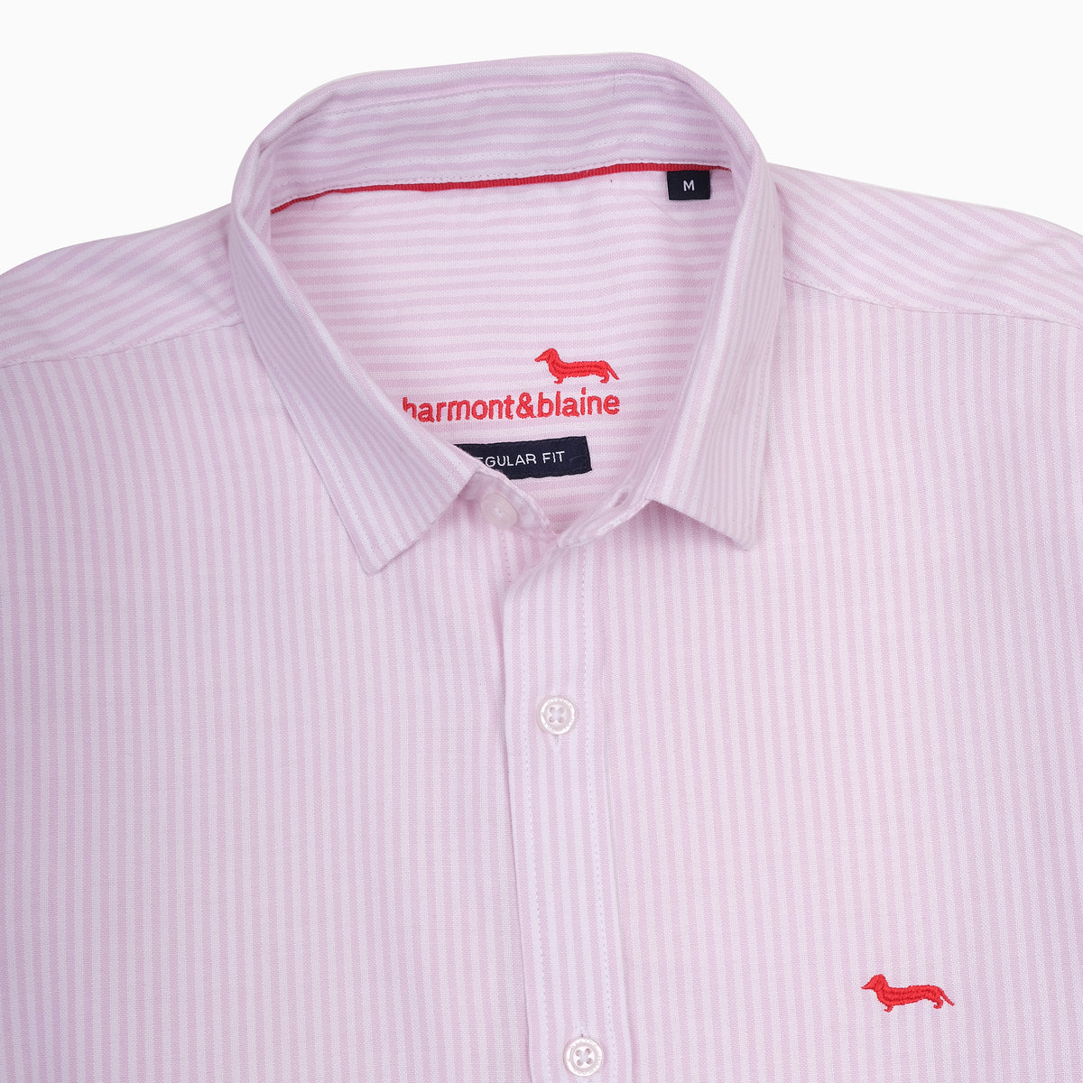 HARMONT&BLAINE Harmont & Blaine Striped Regular Fit Dress Shirt in Pink