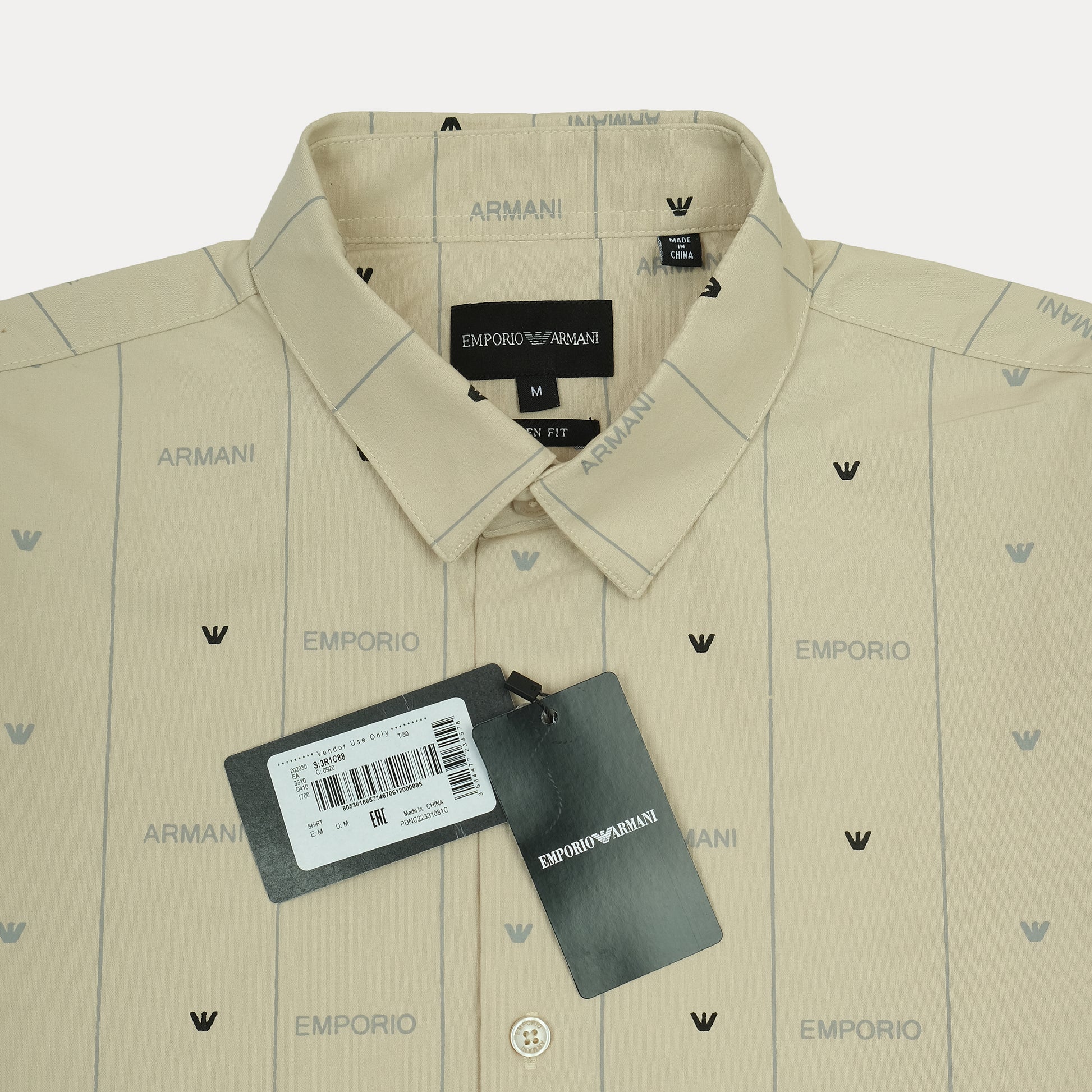 EMPORIO ARMANI Logo Print Long Sleeve Shirt